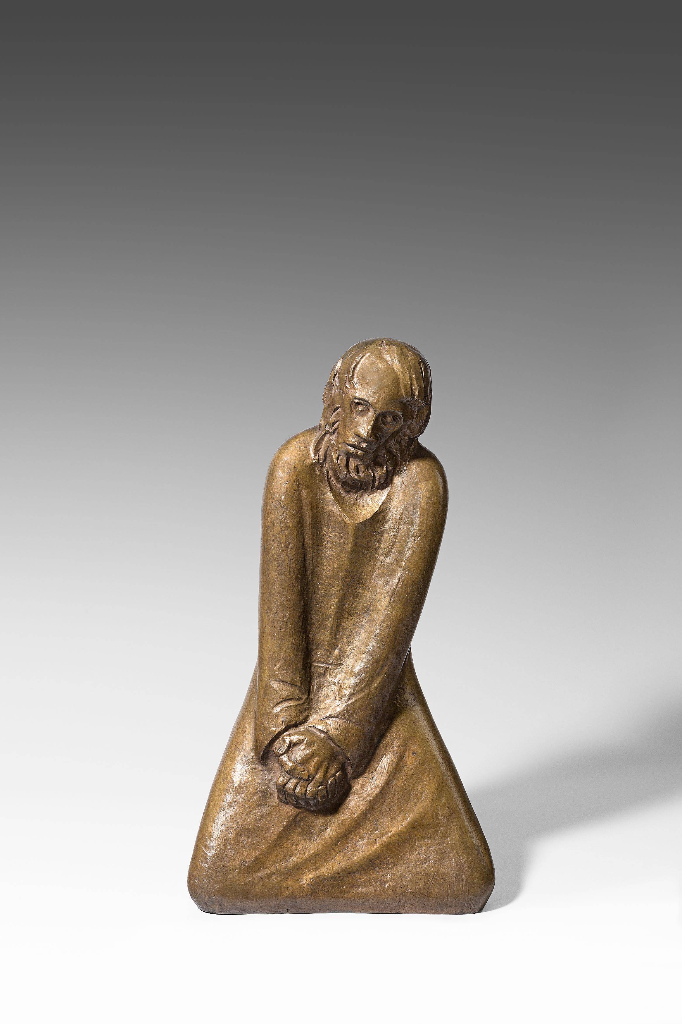 Auf diesem Bild ist das folgende Kunstwerk zu sehen: Ernst Barlach. „Der Zweifler“. 1931.