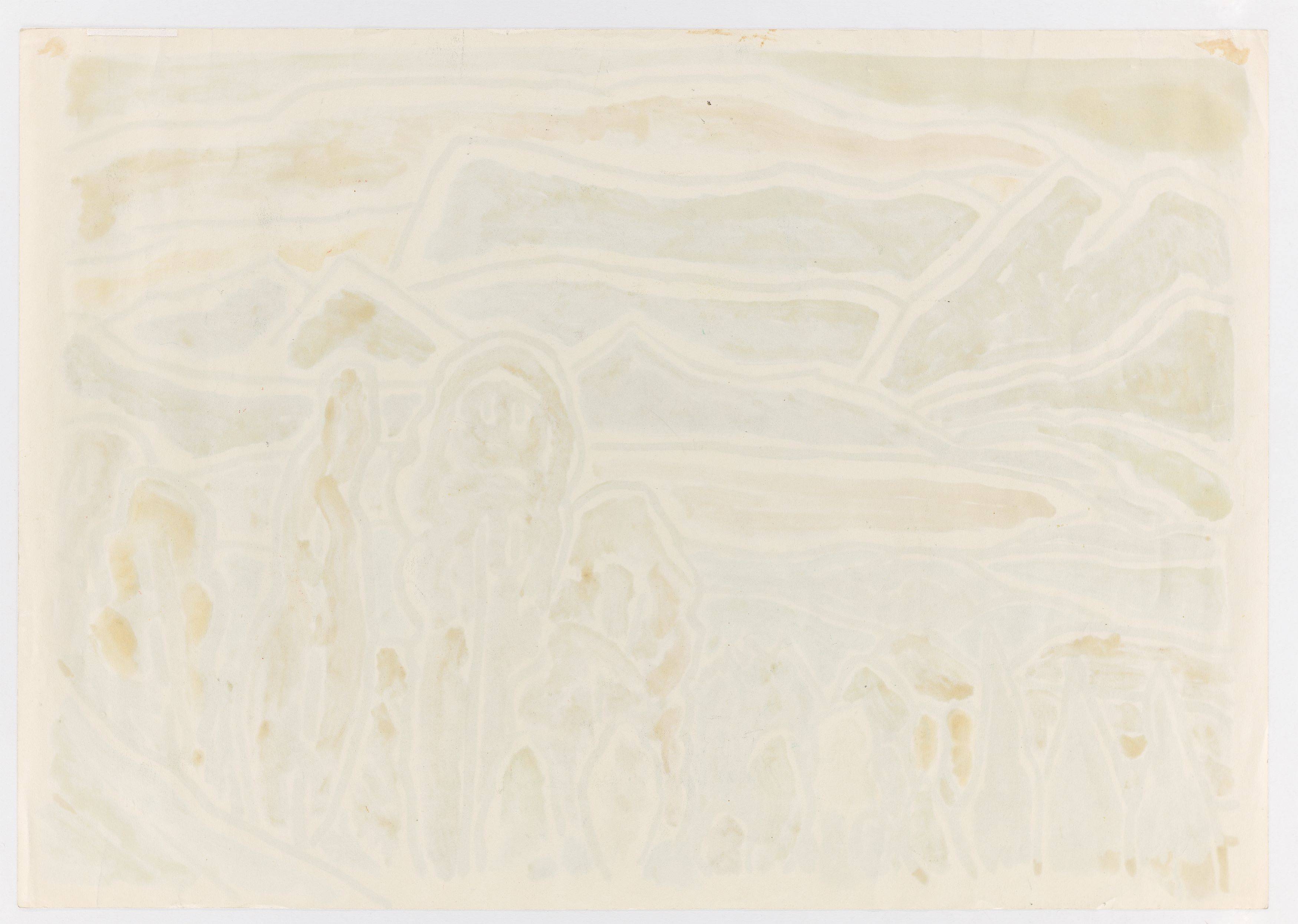 Auf diesem Bild ist das folgende Kunstwerk zu sehen: Gabriele Münter. „Blick aufs Wettersteingebirge“. 1956.