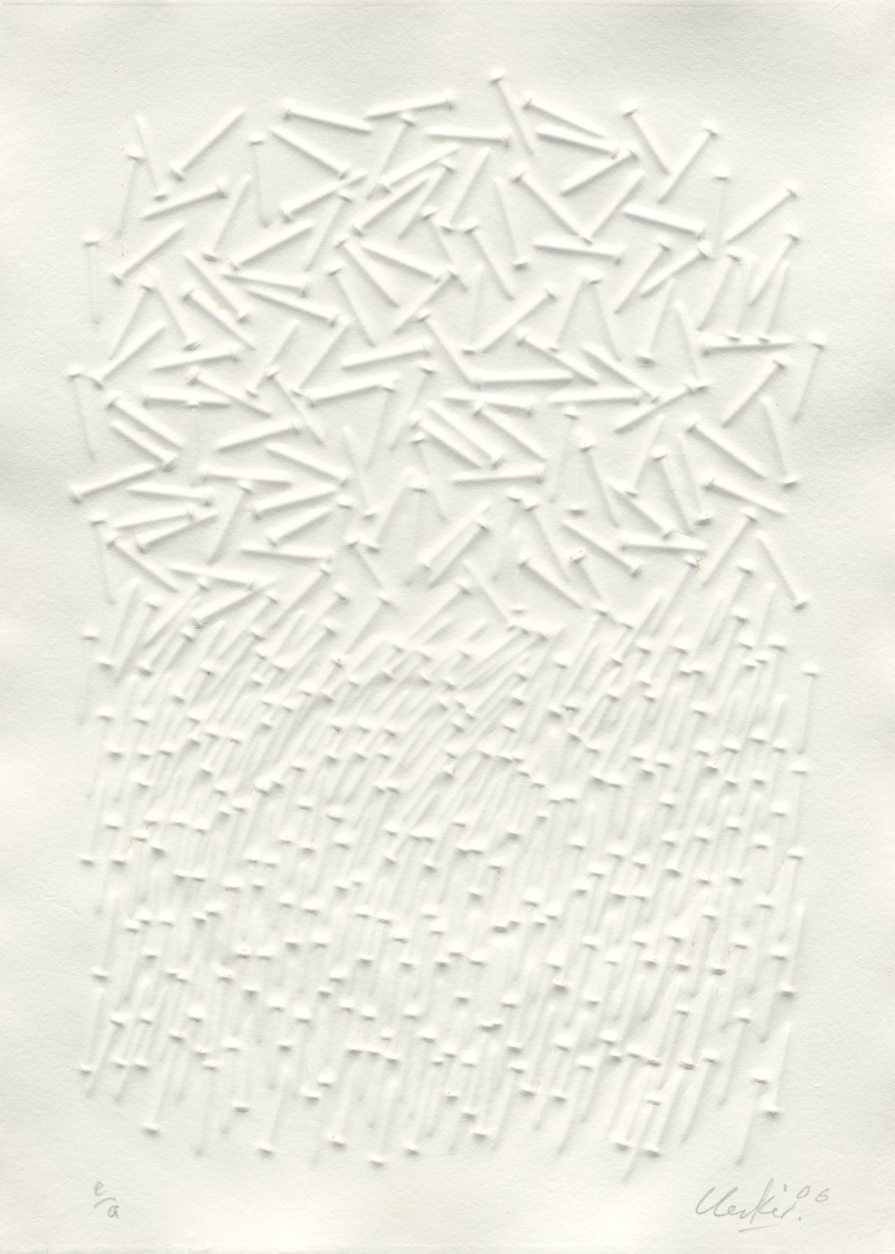 This picture shows the following artwork: Günther Uecker. ”Baum”. 2006.