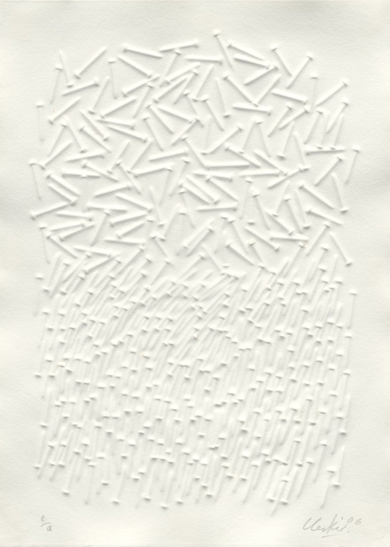 This picture shows the following artwork: Günther Uecker. ”Baum”. 2006.