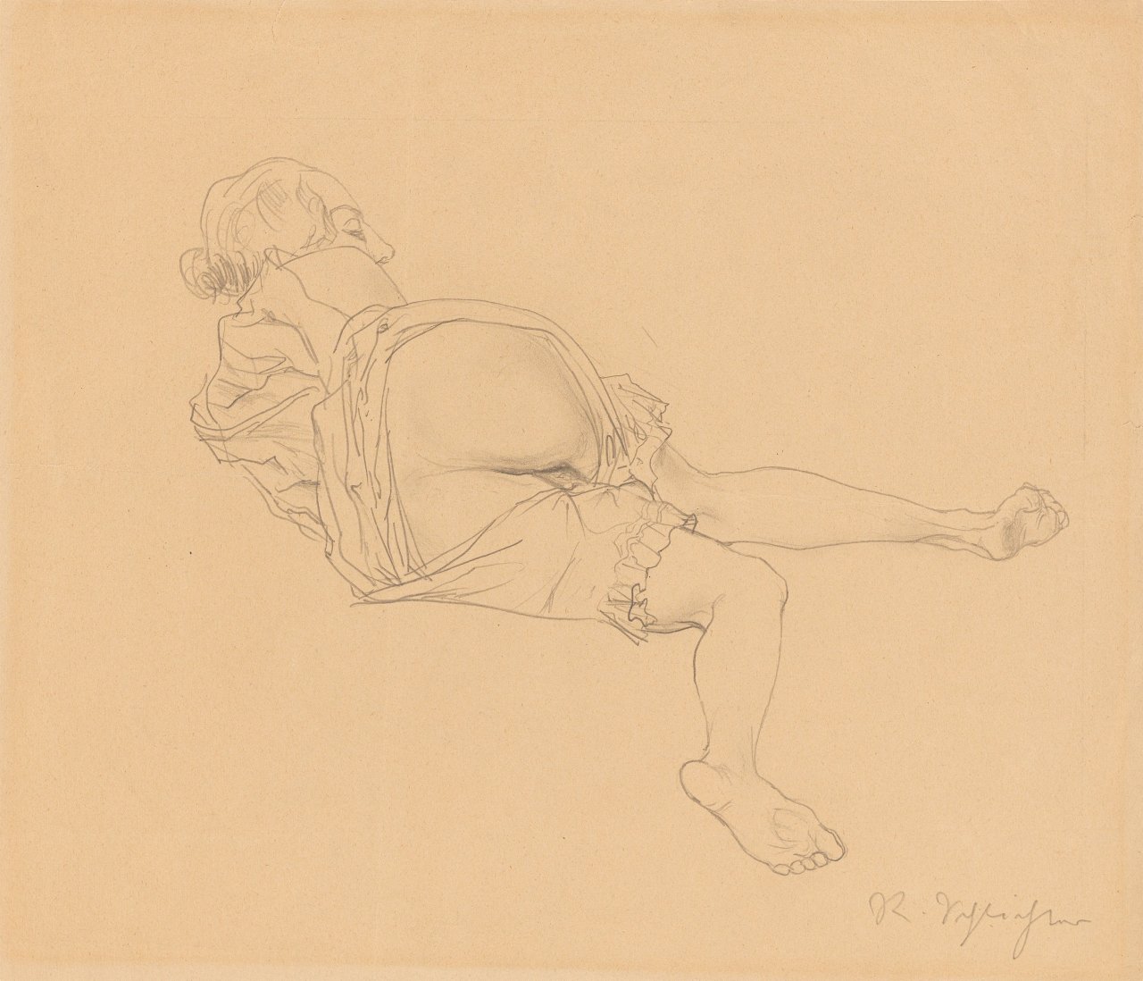 Auf diesem Bild ist das folgende Kunstwerk zu sehen: Rudolf Schlichter. Liegende. Um 1925/26.