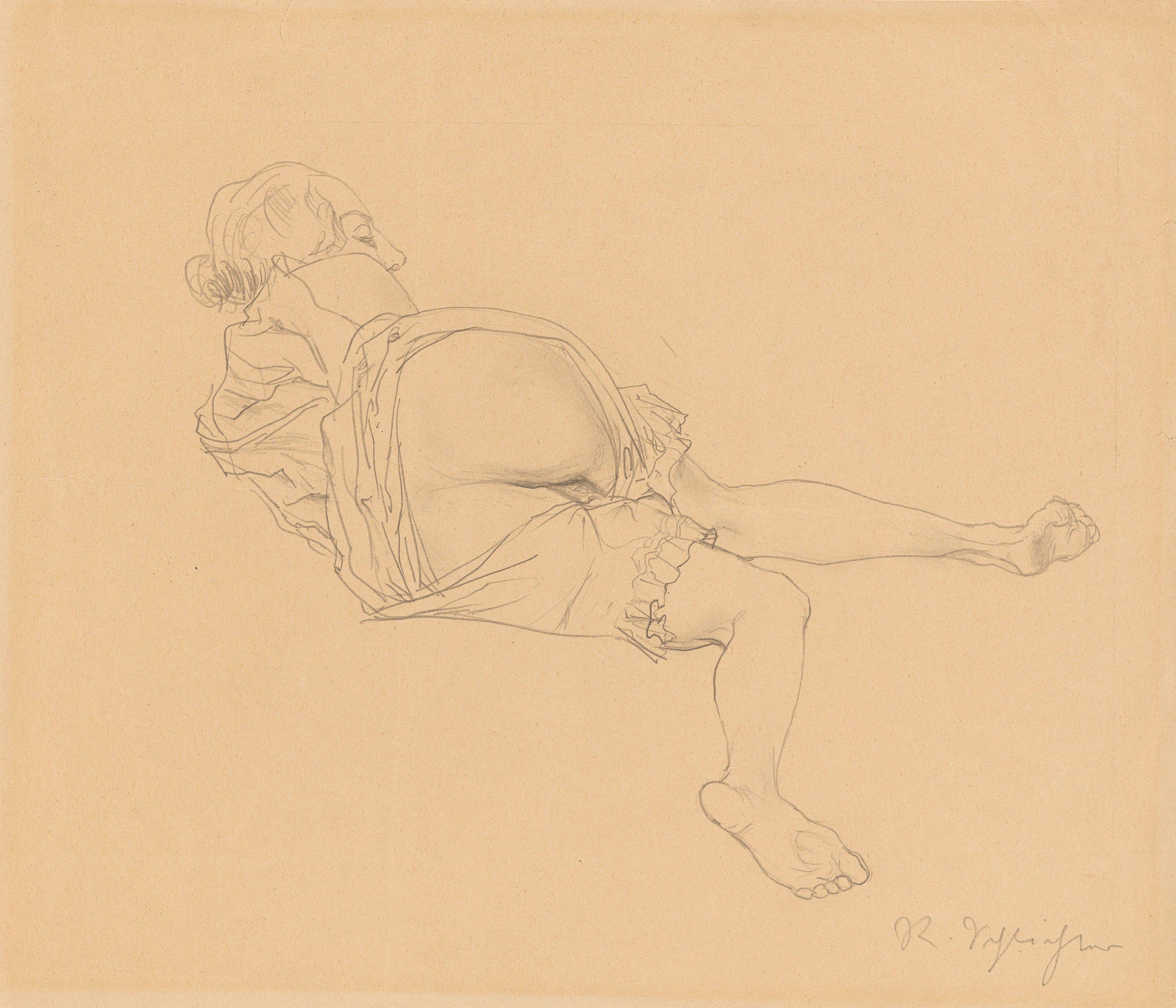 Auf diesem Bild ist das folgende Kunstwerk zu sehen: Rudolf Schlichter. Liegende. Um 1925/26.