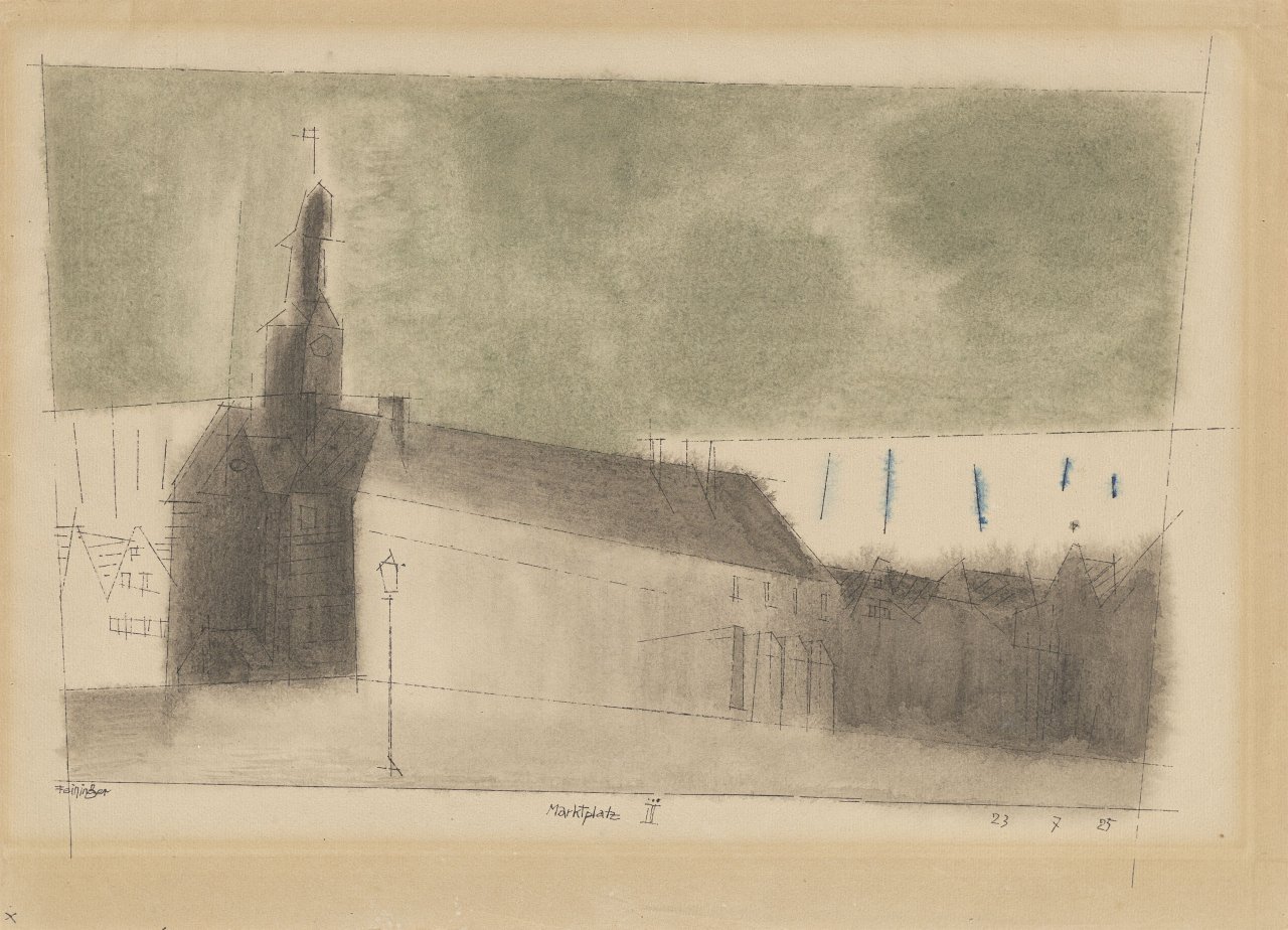 This picture shows the following artwork: Lyonel Feininger. ”Marktplatz III”. 1925.