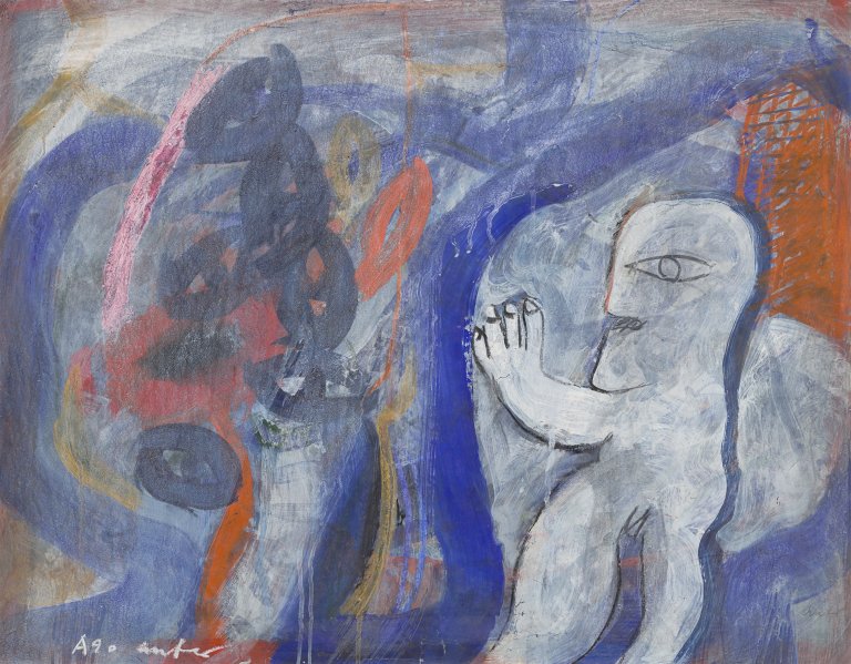 This picture shows the following artwork: Horst Antes. Untitled. 1962/63.