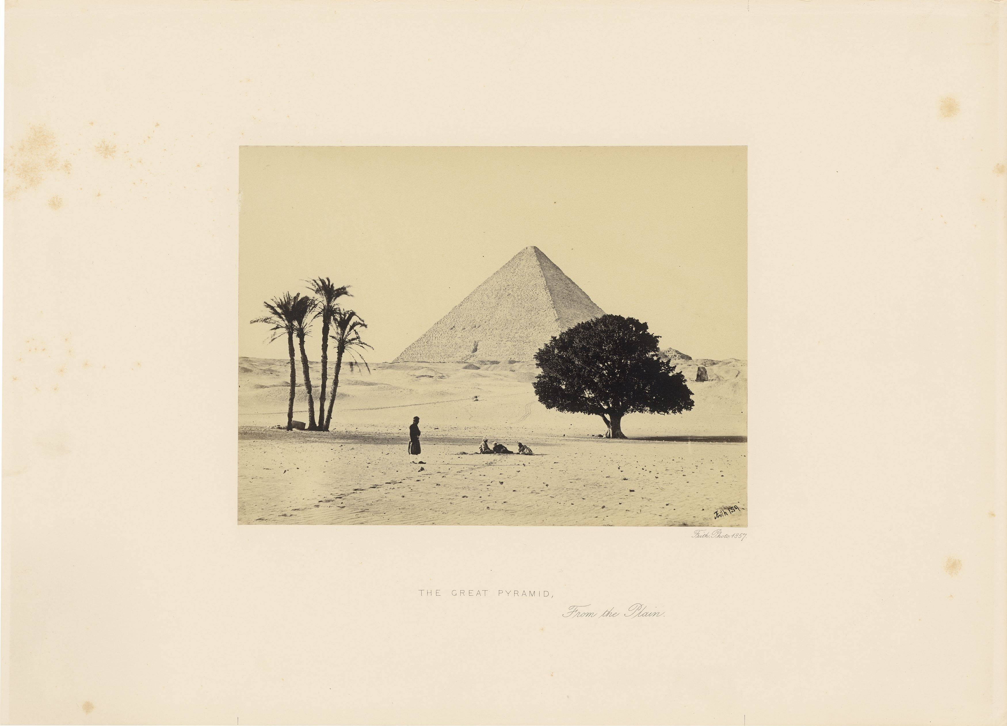 This picture shows the following artwork: Francis Frith. Sphinx / The Great Piramid, From the Plain / The Second Piramid, From the Plain. Each 1857.