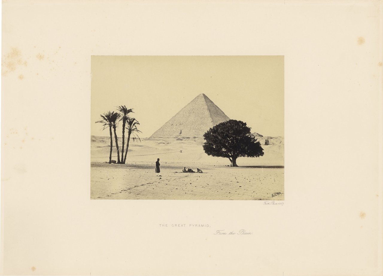 This picture shows the following artwork: Francis Frith. Sphinx / The Great Piramid, From the Plain / The Second Piramid, From the Plain. Each 1857.
