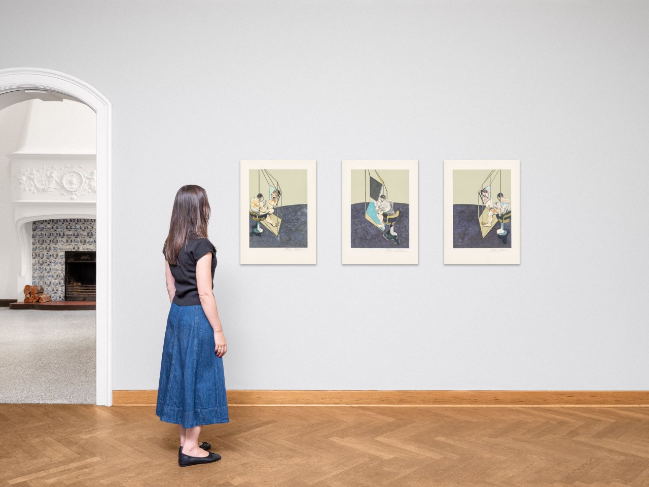 This picture shows the following artwork: Francis Bacon. ”Three studies of the male back”. 1987.