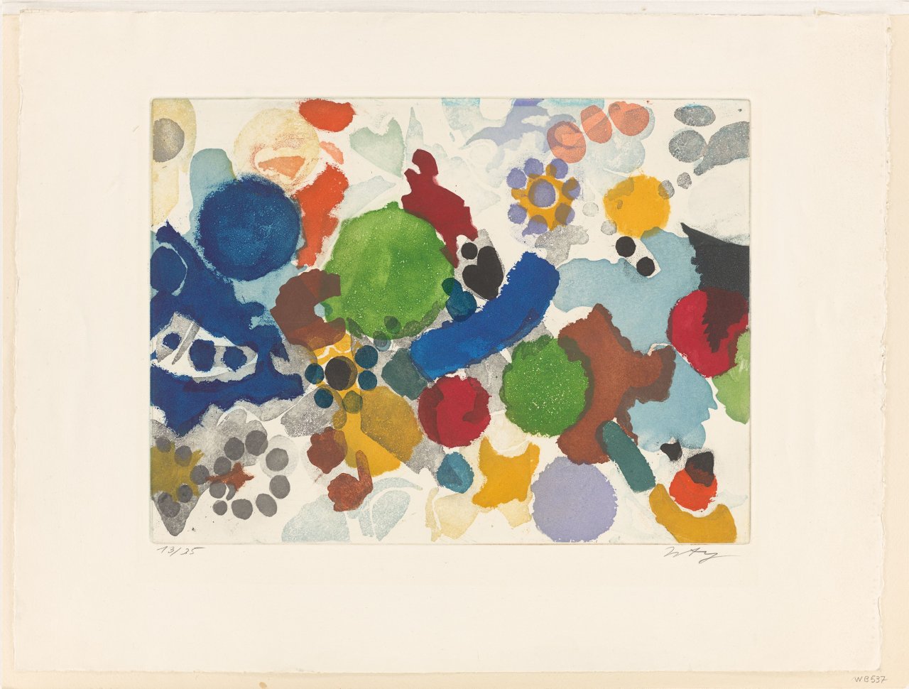 Auf diesem Bild ist das folgende Kunstwerk zu sehen: Ernst Wilhelm Nay. Ohne Titel. 1957.