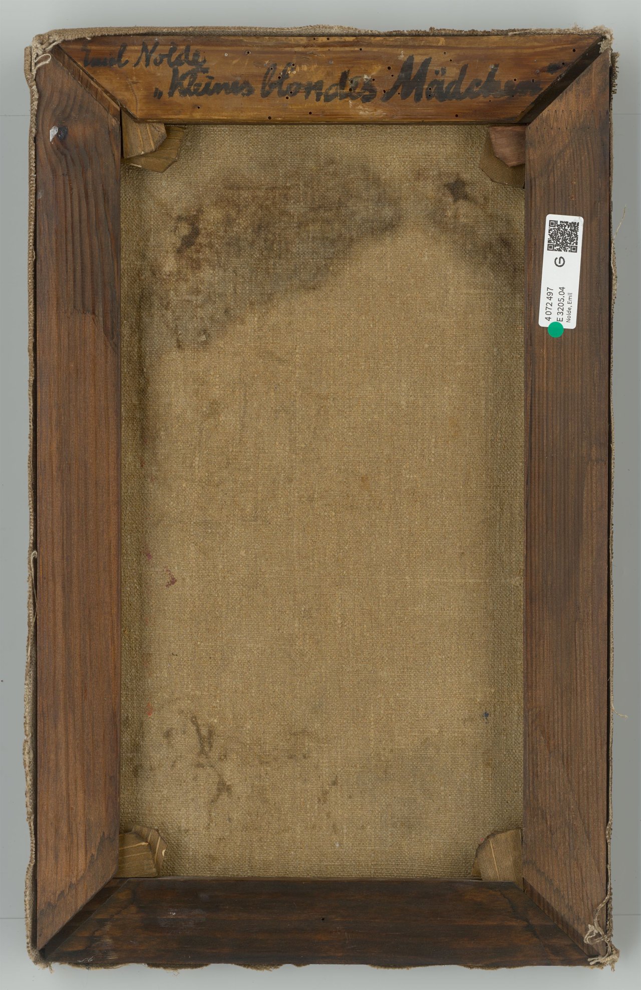 Auf diesem Bild ist das folgende Kunstwerk zu sehen: Emil Nolde. „Kleines blondes Mädchen“. 1918.