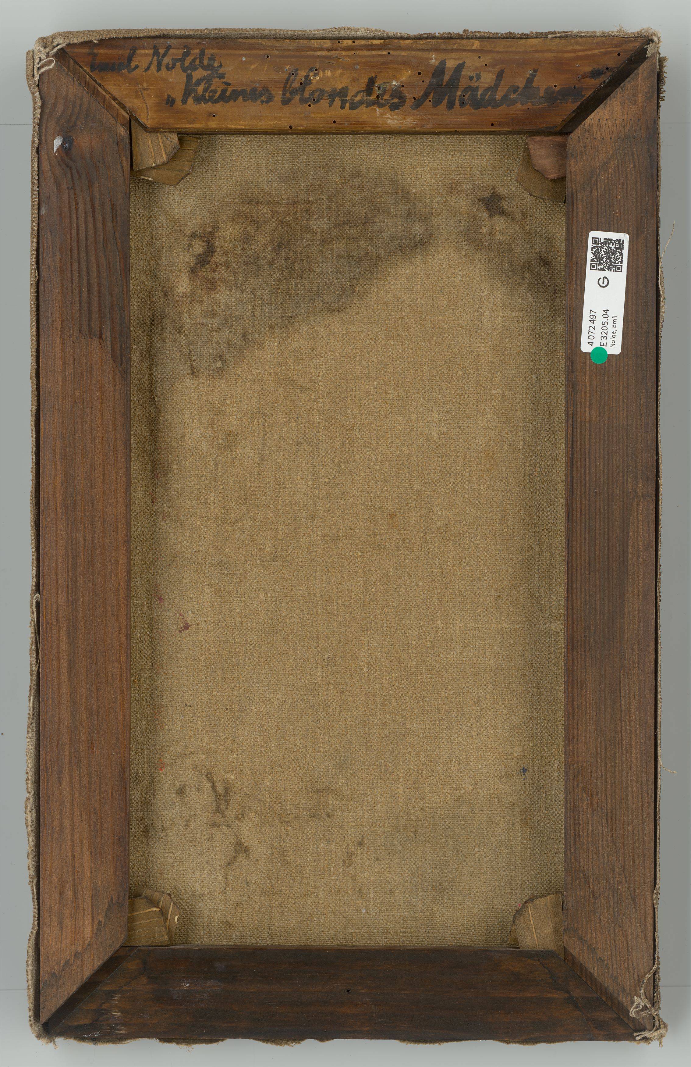 Auf diesem Bild ist das folgende Kunstwerk zu sehen: Emil Nolde. „Kleines blondes Mädchen“. 1918.