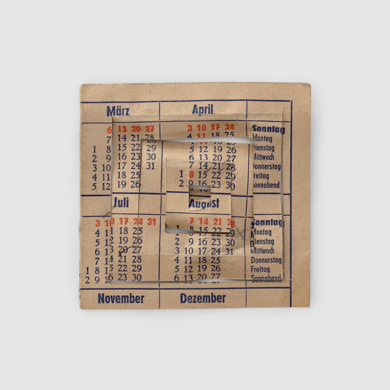 This picture shows the following artwork: Hermann Glöckner. „Erster Entwurf für 4 bewegliche Quadrate“. 1965.