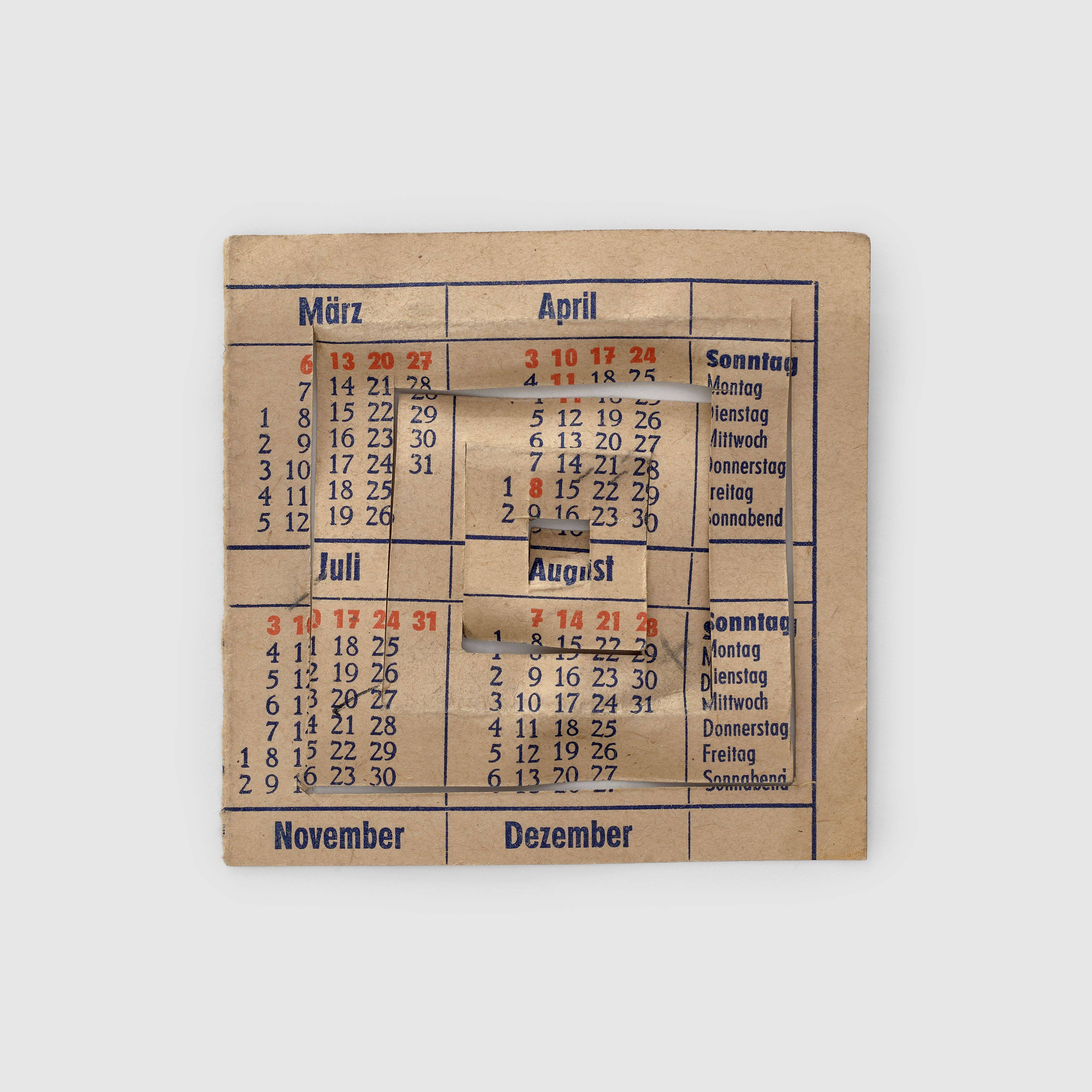 This picture shows the following artwork: Hermann Glöckner. „Erster Entwurf für 4 bewegliche Quadrate“. 1965.