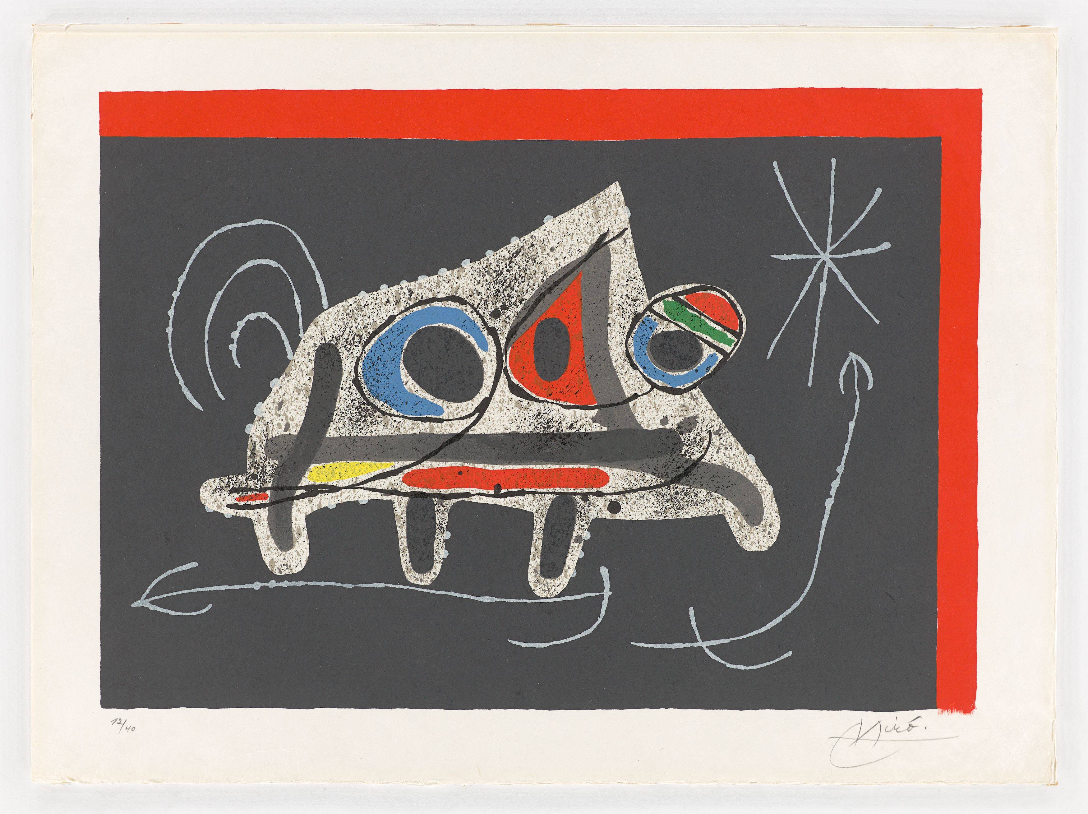 This picture shows the following artwork: Joan Miró. From: ”Le Lézard aux plumes d'or”. 1971.