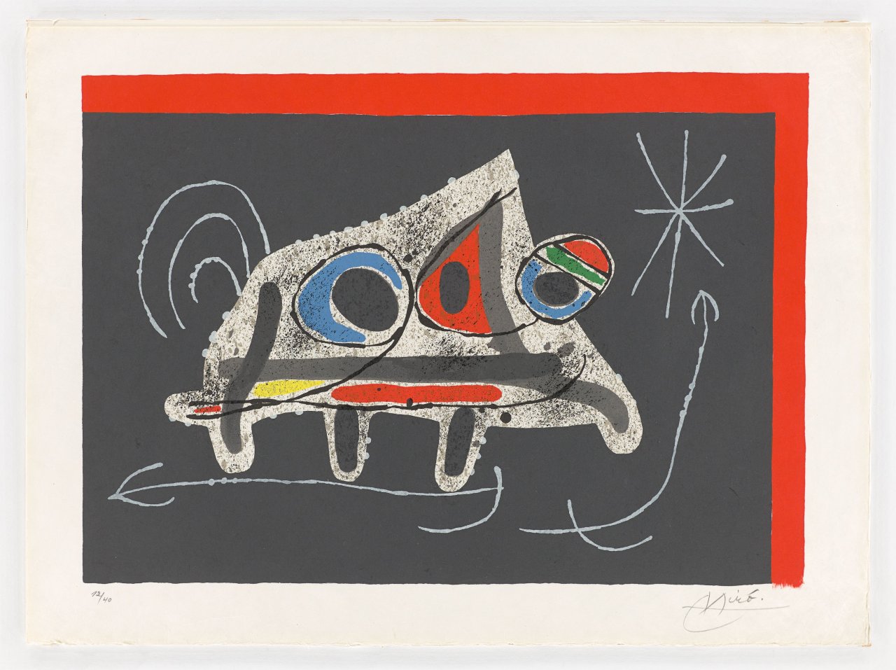 This picture shows the following artwork: Joan Miró. From: ”Le Lézard aux plumes d'or”. 1971.
