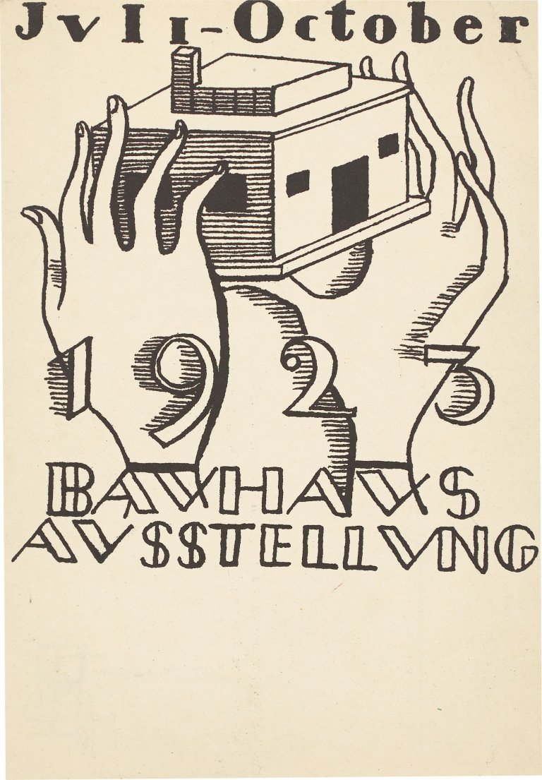 This picture shows the following artwork: Gerhard Marcks. ”Bauhauspostkarte” (Karte zur Bauhaus Ausstellung Weimar 1923). 1923.