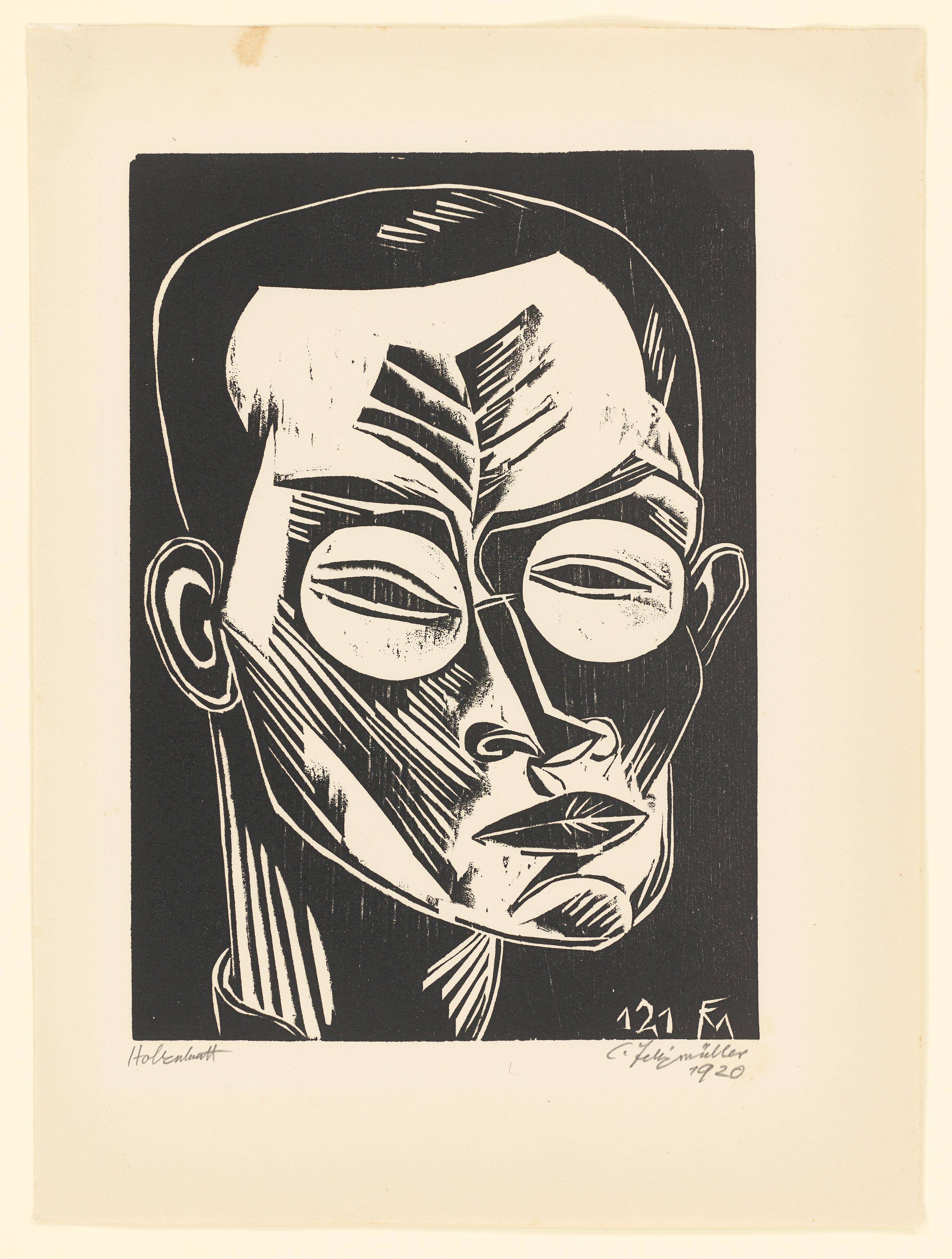 This picture shows the following artwork: Conrad Felixmüller. ”Selbstbildnis”. 1919/20.