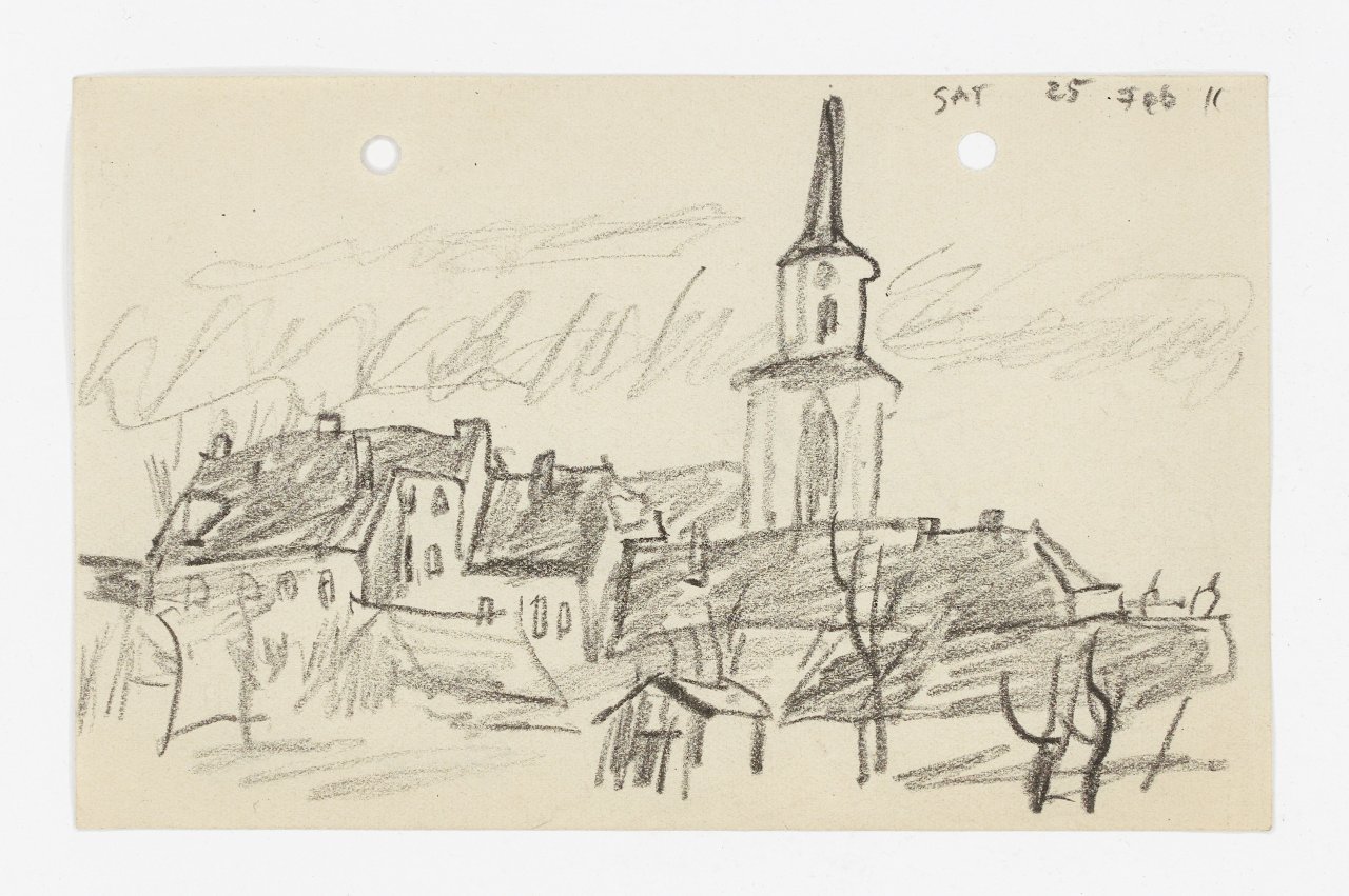 This picture shows the following artwork: Lyonel Feininger. ”Teltow”. 1911.