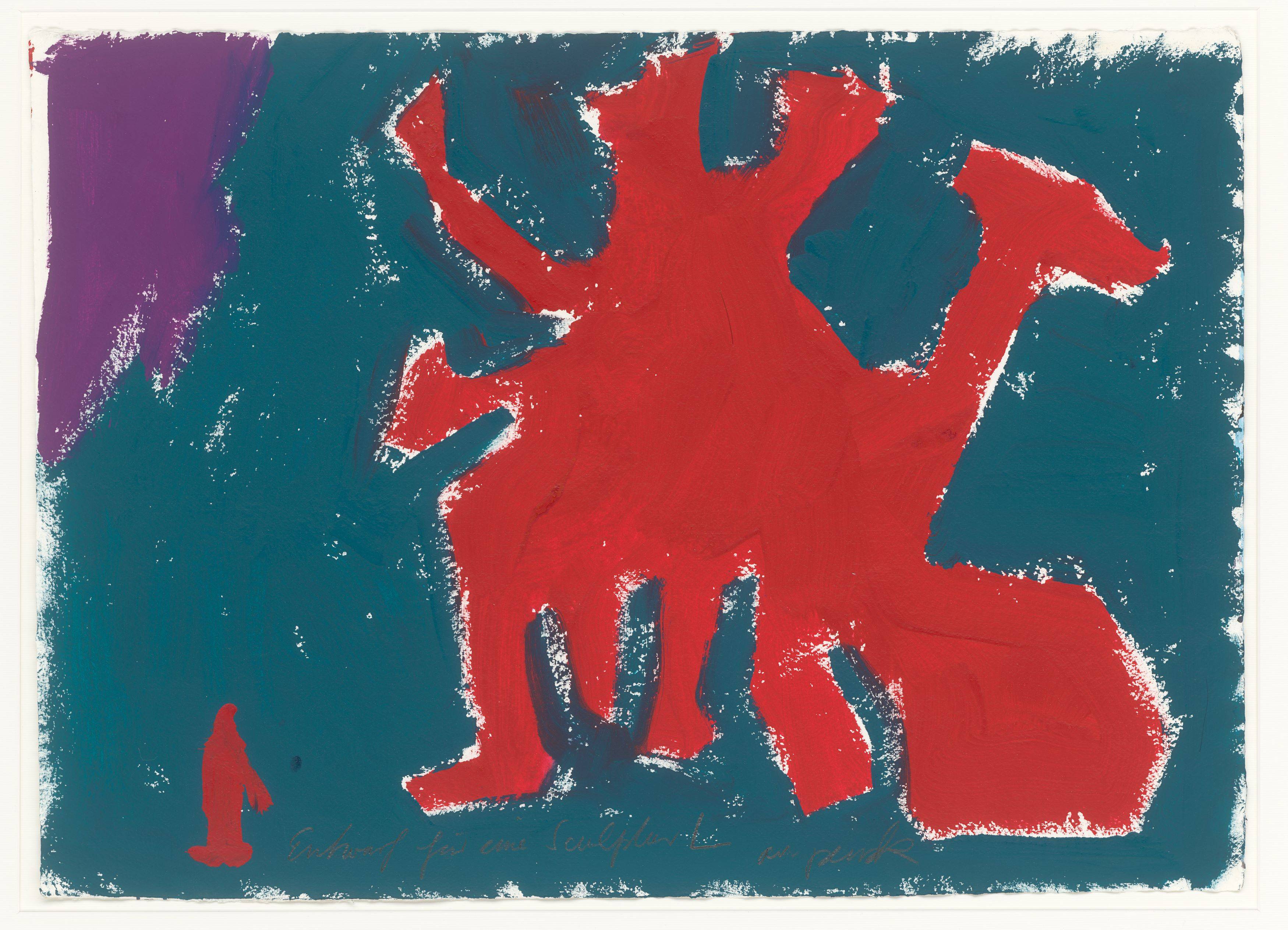 Auf diesem Bild ist das folgende Kunstwerk zu sehen: A.R. Penck. „Entwurf für eine Sculptur L“.