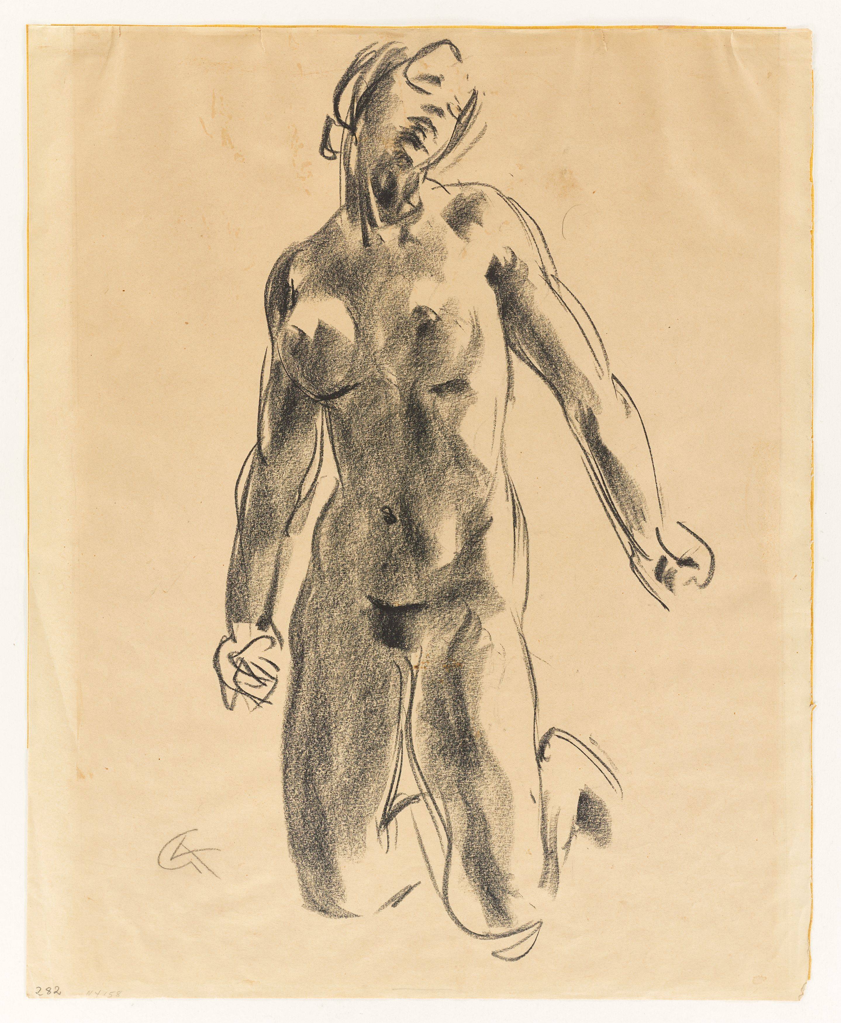 This picture shows the following artwork: Georg Kolbe. Kneeling female nude.