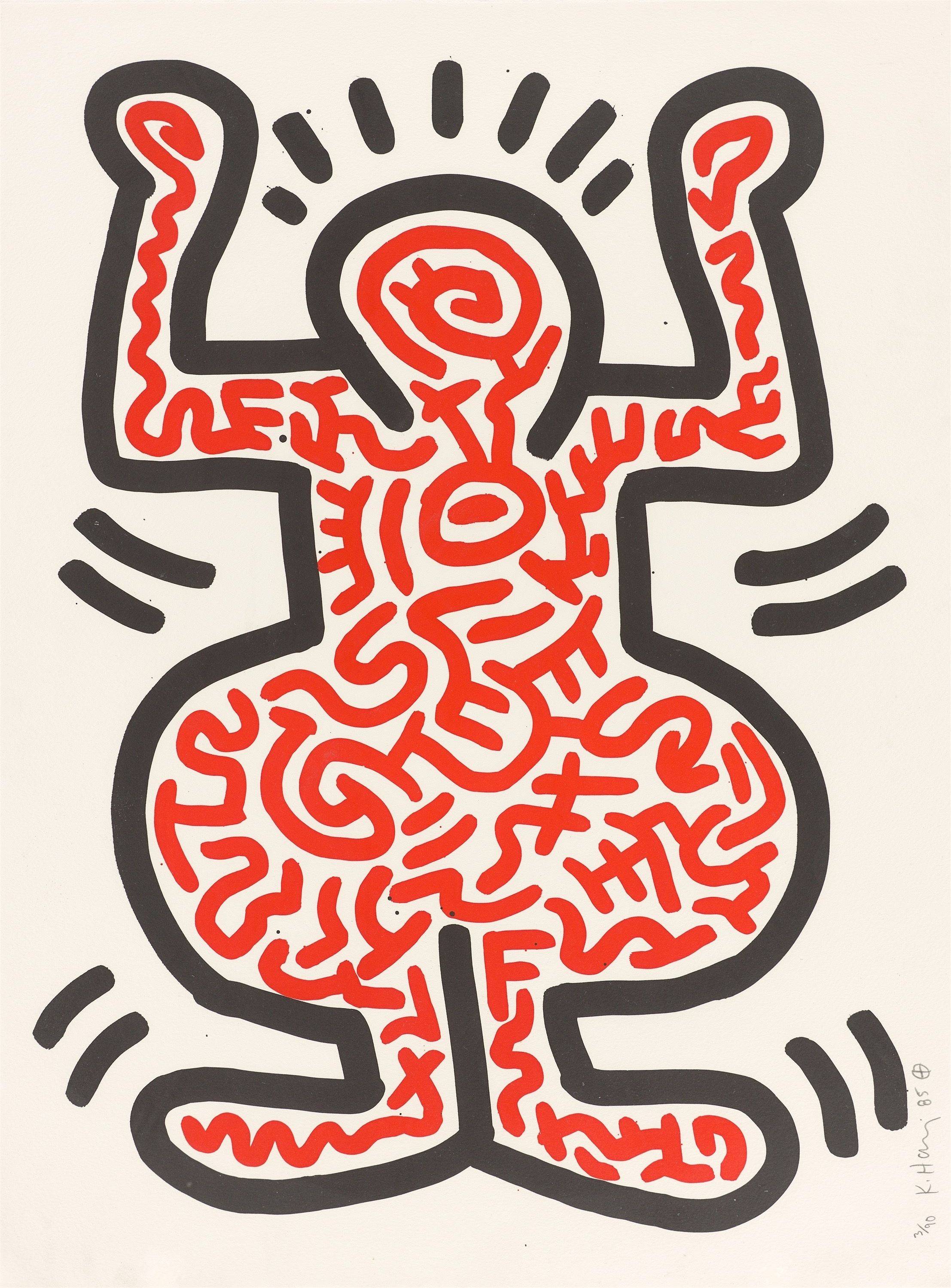 This picture shows the following artwork: Keith Haring. ”Ludo I”. 1985.