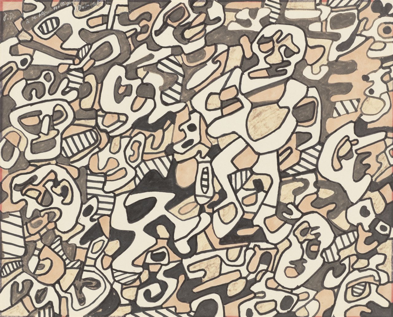Auf diesem Bild ist das folgende Kunstwerk zu sehen: Jean Dubuffet. „Logologie“. 1967.