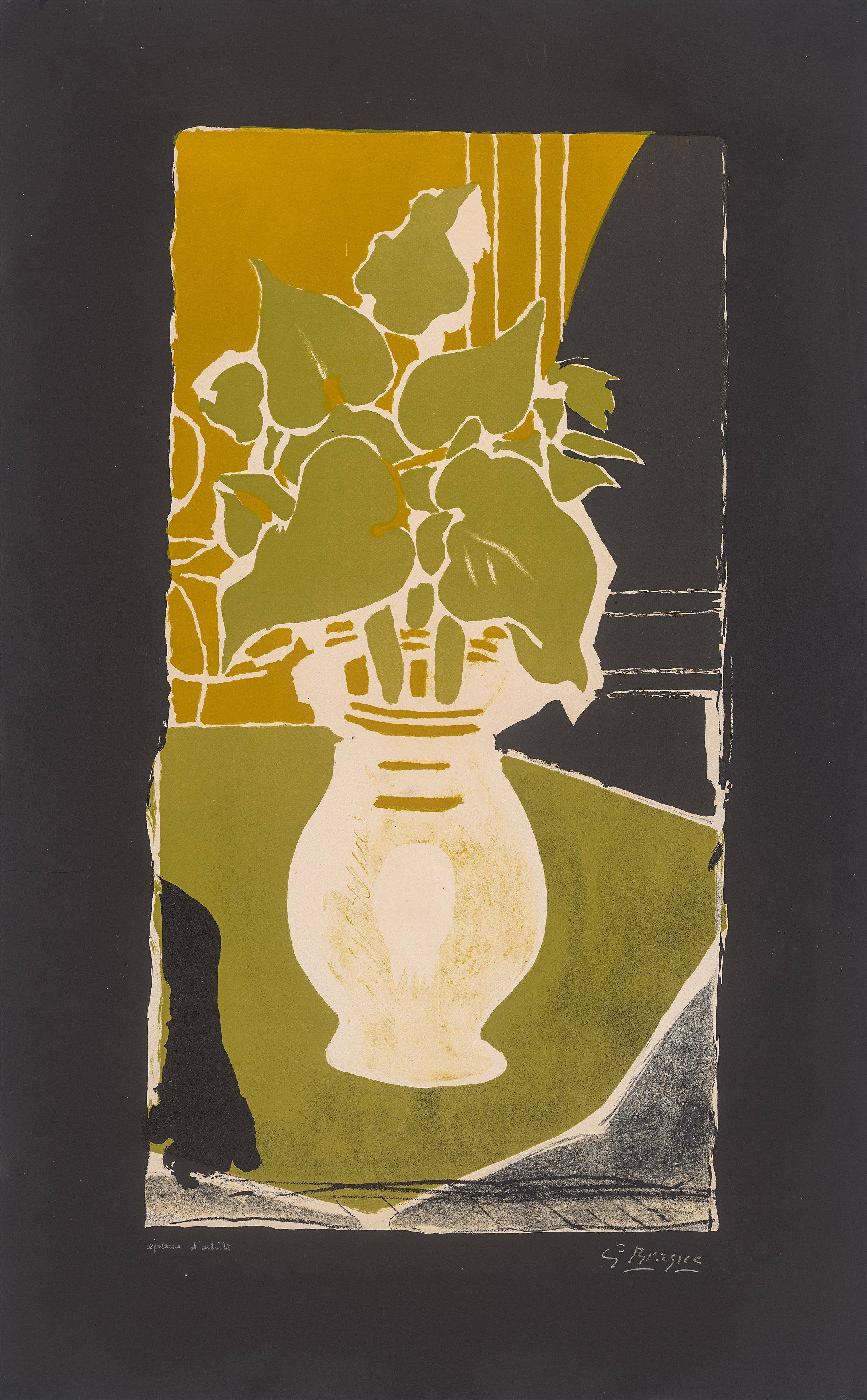 This picture shows the following artwork: Georges Braque. ”Feuilles, couleur, lumière”. 1953/54.