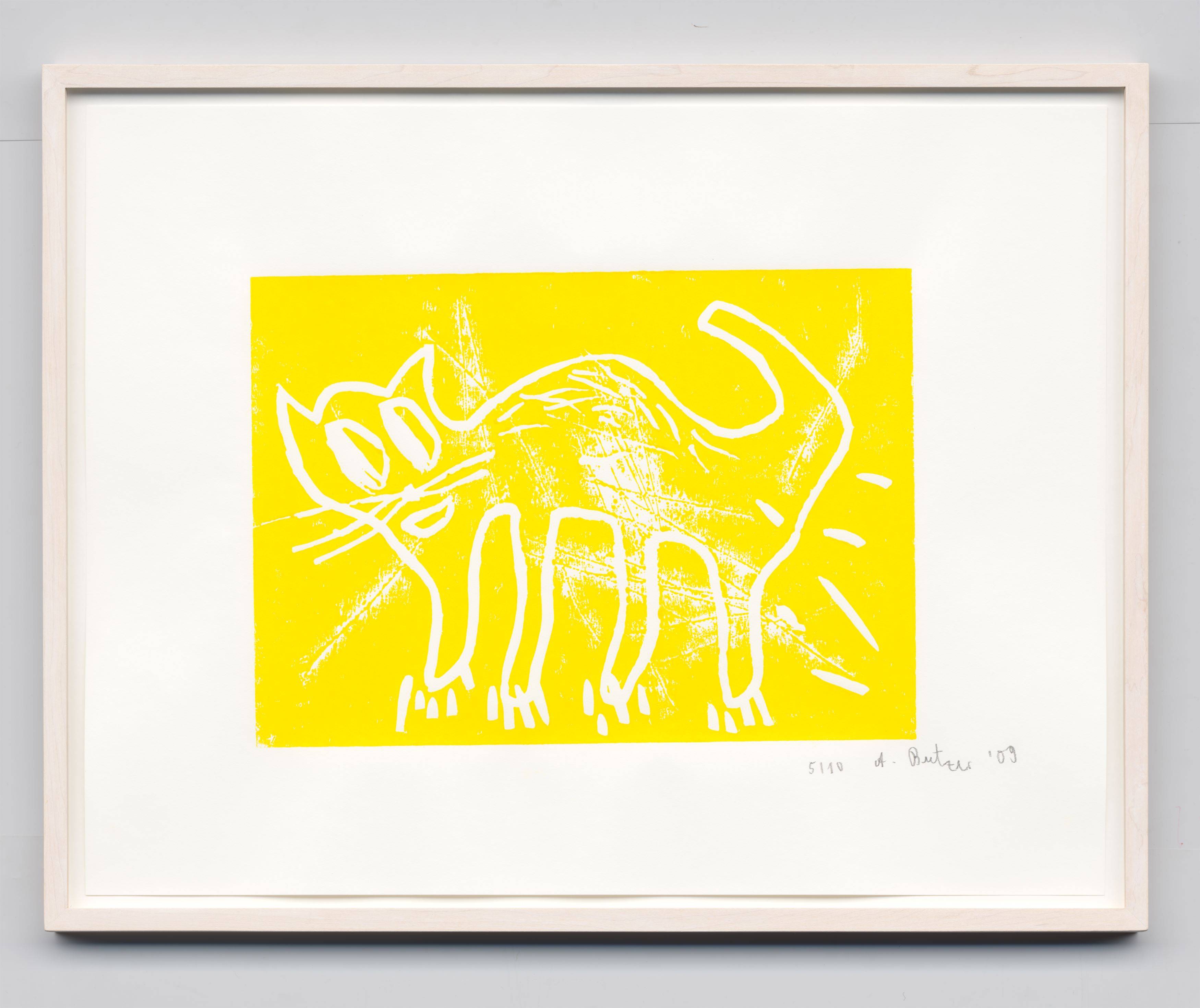 This picture shows the following artwork: André Butzer. Untitled (cats). 2009.
