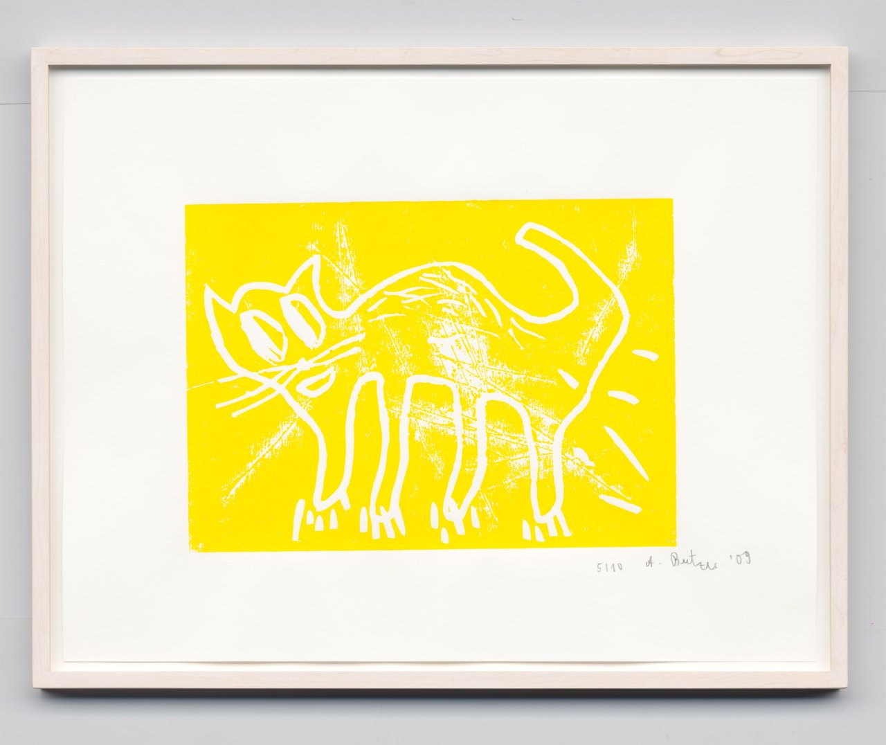 This picture shows the following artwork: André Butzer. Untitled (cats). 2009.