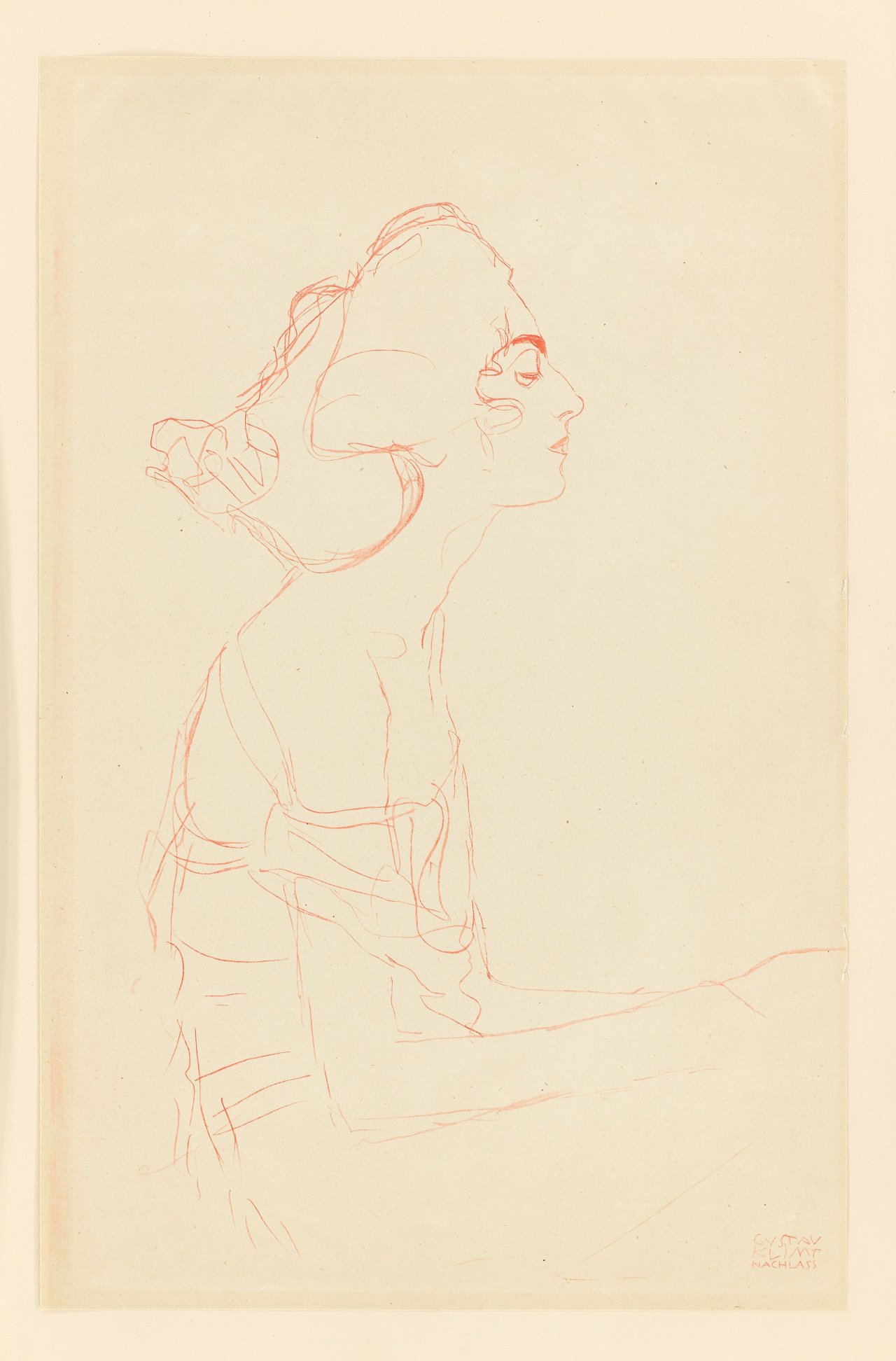This picture shows the following artwork: Gustav Klimt. ”25 Handzeichnungen”. 1919.