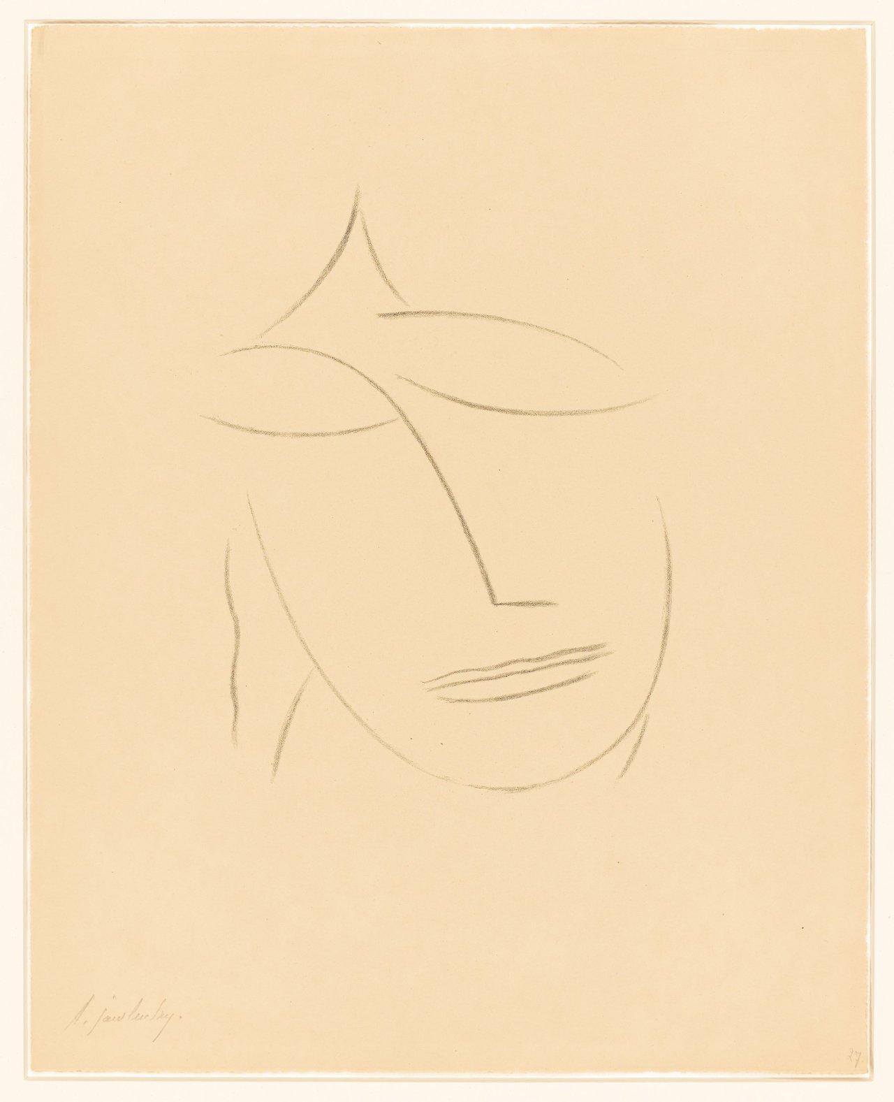 This picture shows the following artwork: Alexej von Jawlensky. ”Kopf VI”. 1922.
