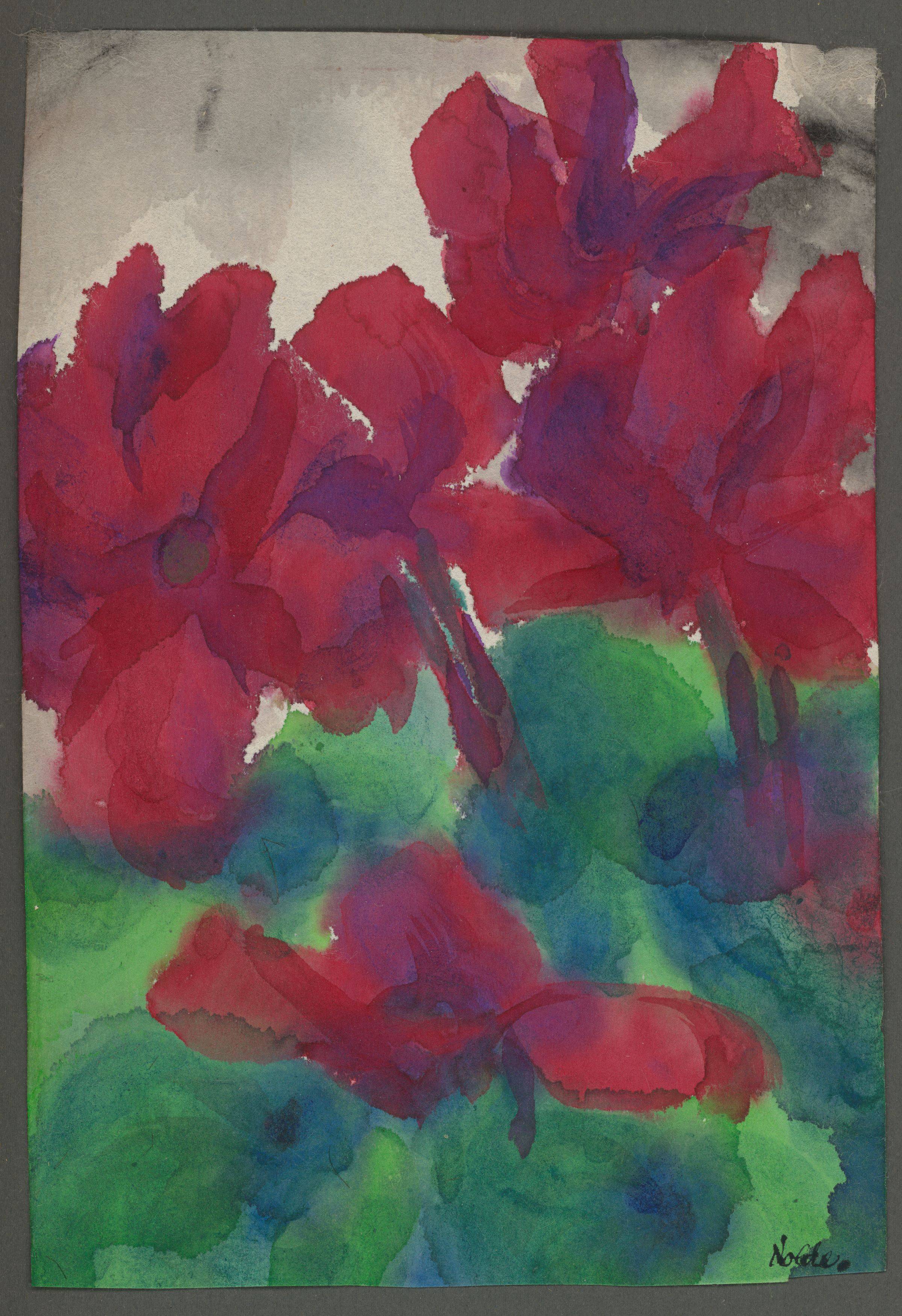 This picture shows the following artwork: Emil Nolde. ”Violettes Alpenveilchen”. 1915/18.