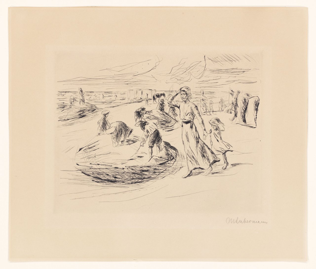 This picture shows the following artwork: Max Liebermann. ”Am Strande (Nordwijk)”. 1914/15.