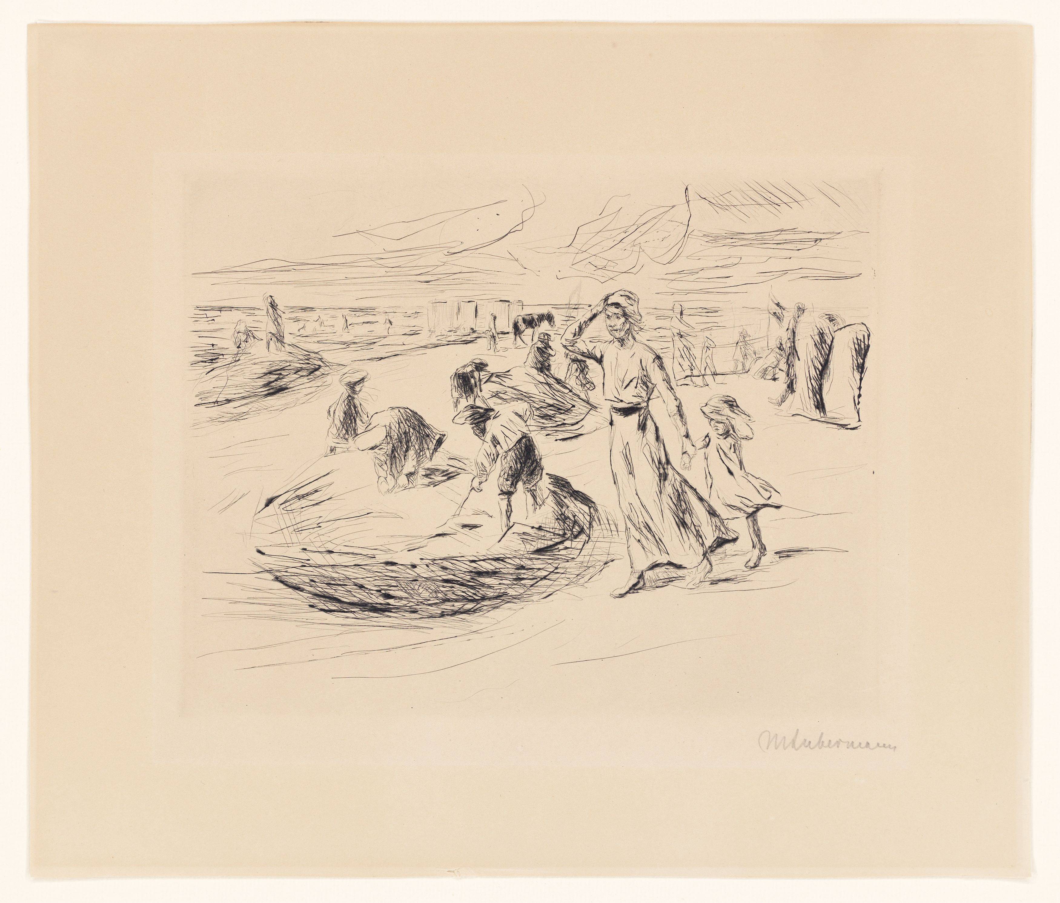 This picture shows the following artwork: Max Liebermann. ”Am Strande (Nordwijk)”. 1914/15.