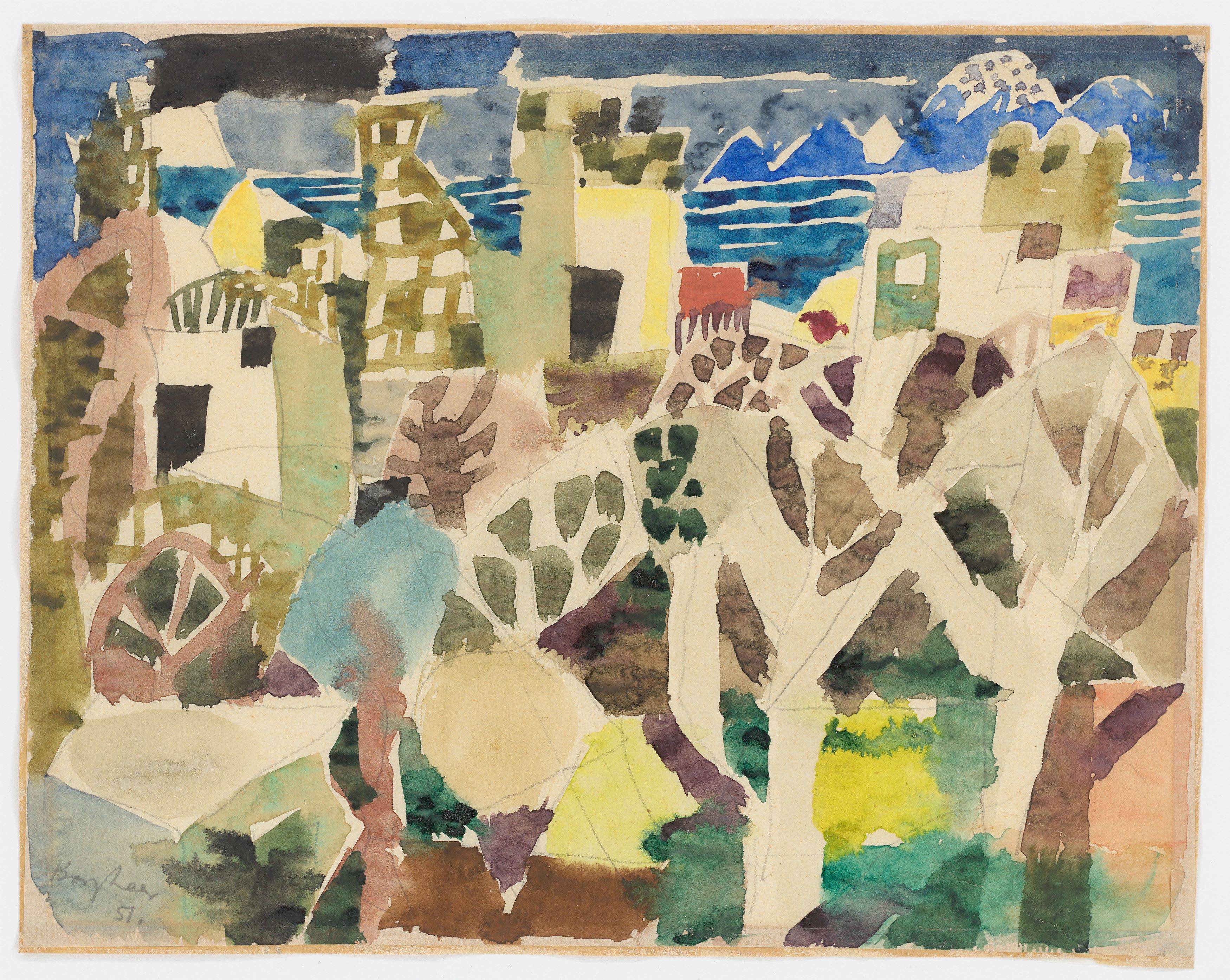 This picture shows the following artwork: Eduard Bargheer. Sant Angelo d'Ischia. 1957.