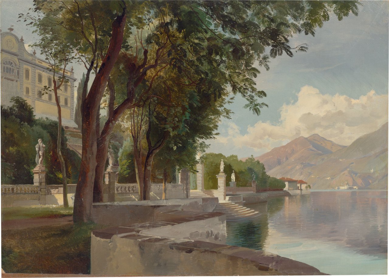 This picture shows the following artwork: Carl Hummel. Villa Carlotta on Lake Como. 1855.