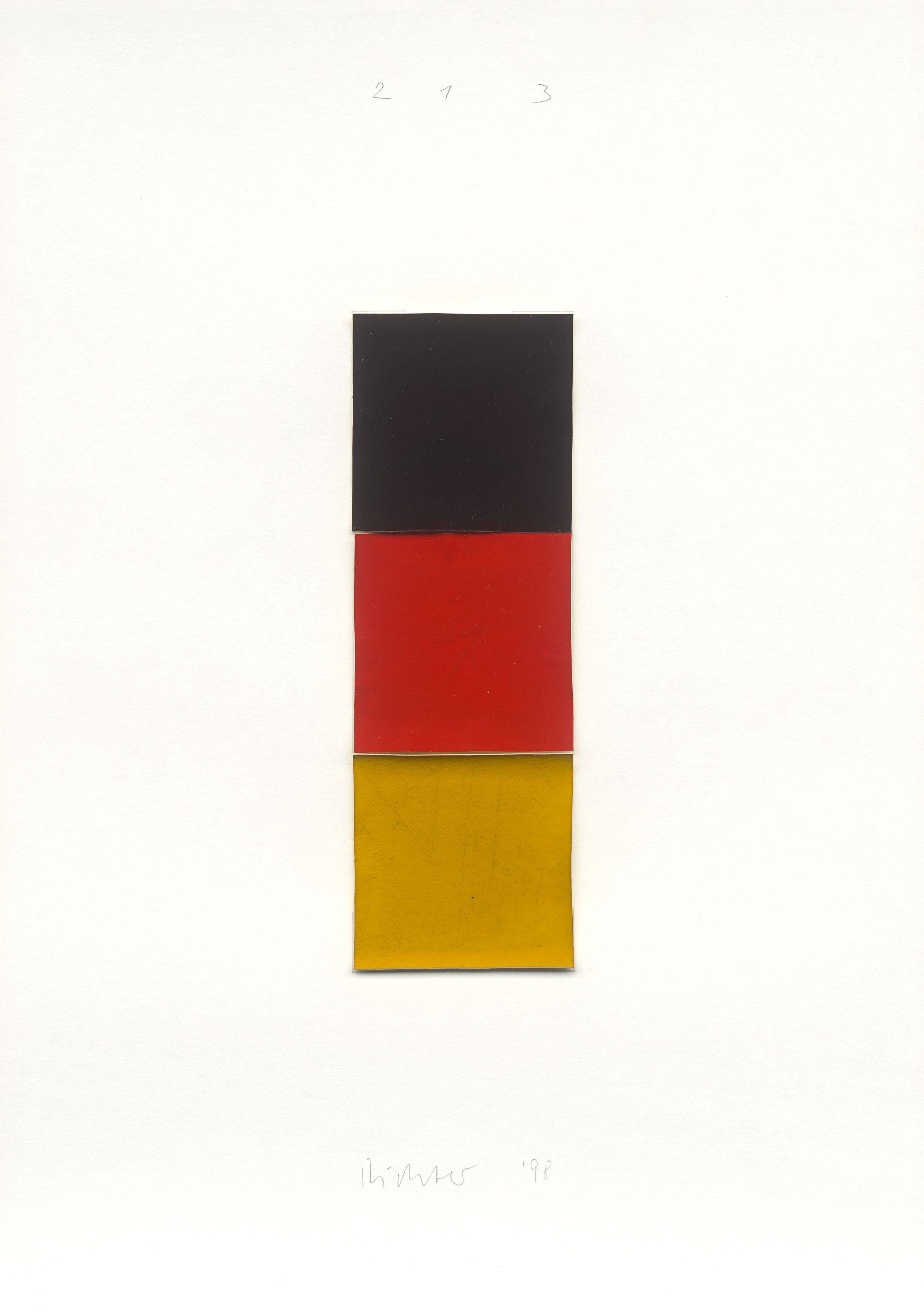 This picture shows the following artwork: Gerhard Richter. ”Schwarz Rot Gold I”. 1998.