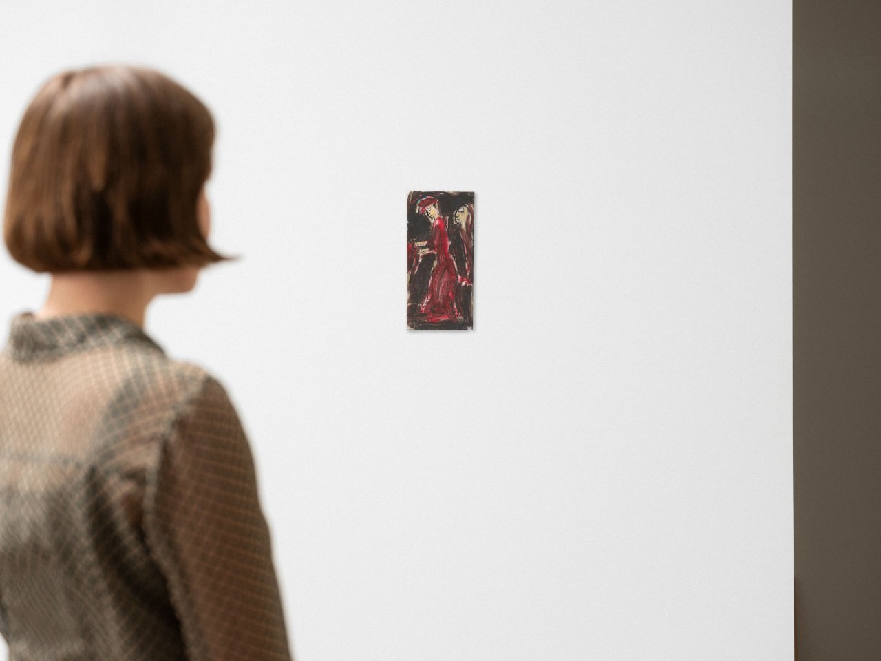 Auf diesem Bild ist das folgende Kunstwerk zu sehen: Christian Rohlfs. „Frau in rot“. Um 1916.