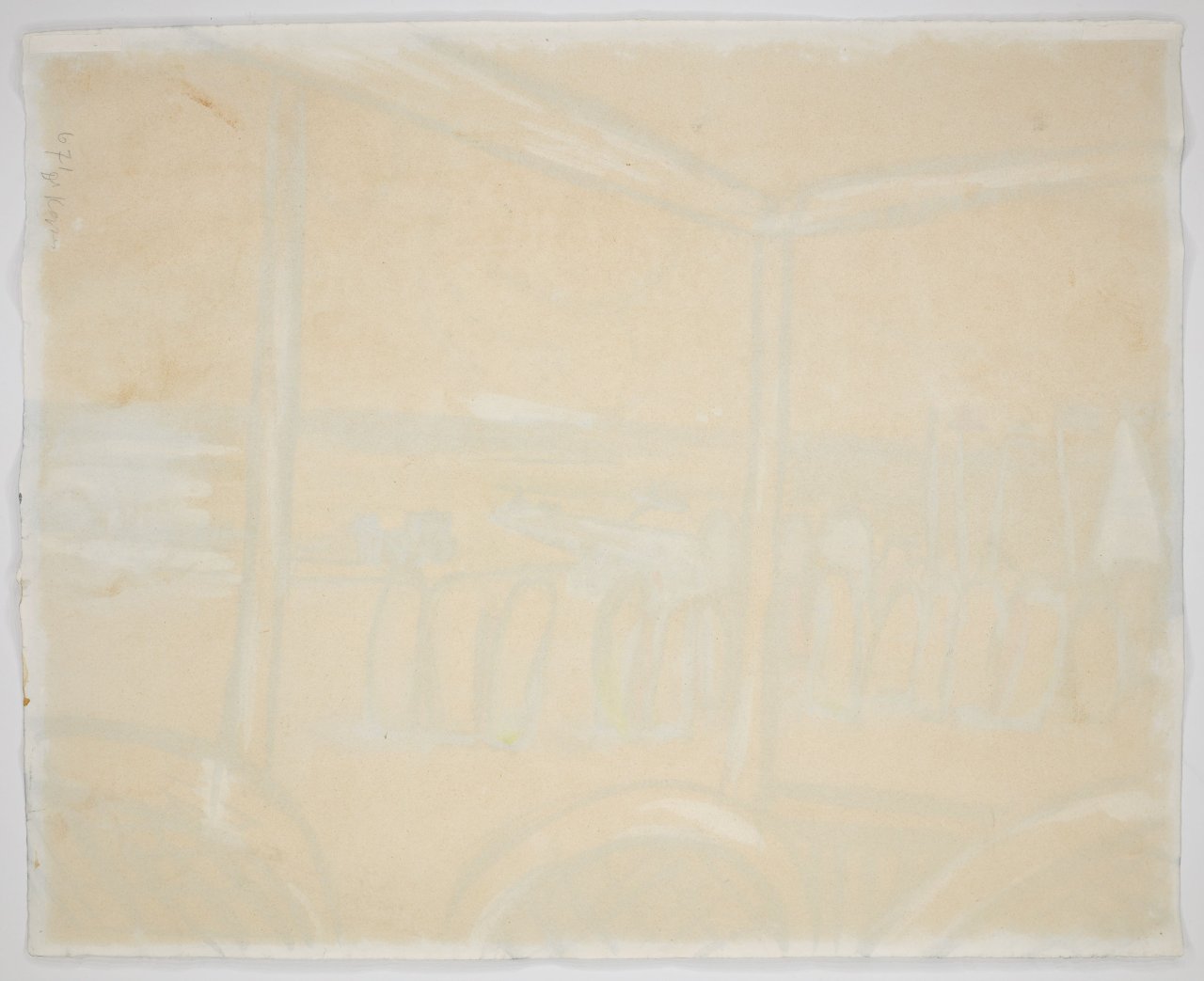 This picture shows the following artwork: Max Beckmann. ”Strandansicht von der Terrasse aus gesehen”. 1935.