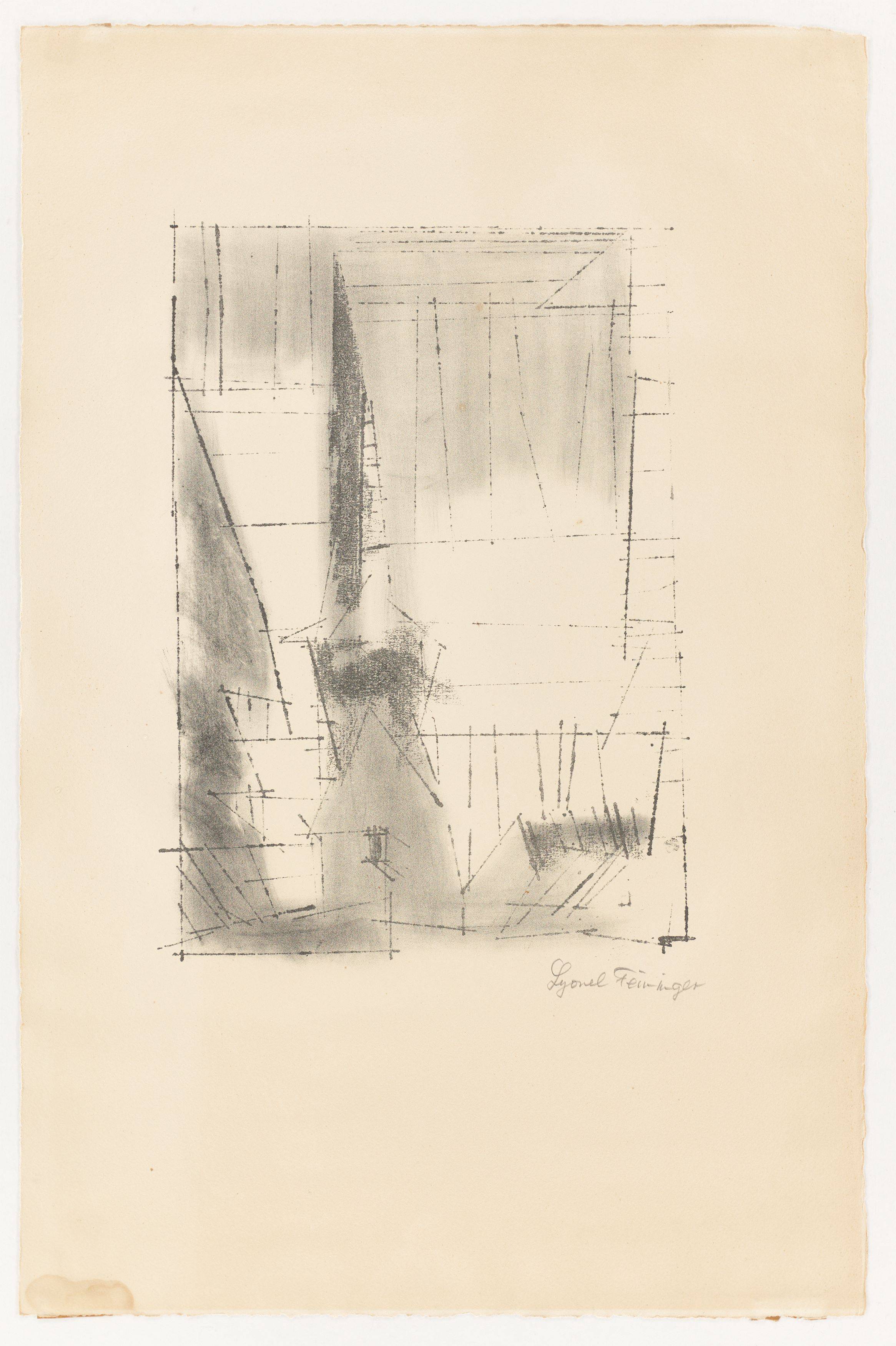 This picture shows the following artwork: Lyonel Feininger. ”Gelmeroda”. 1955.