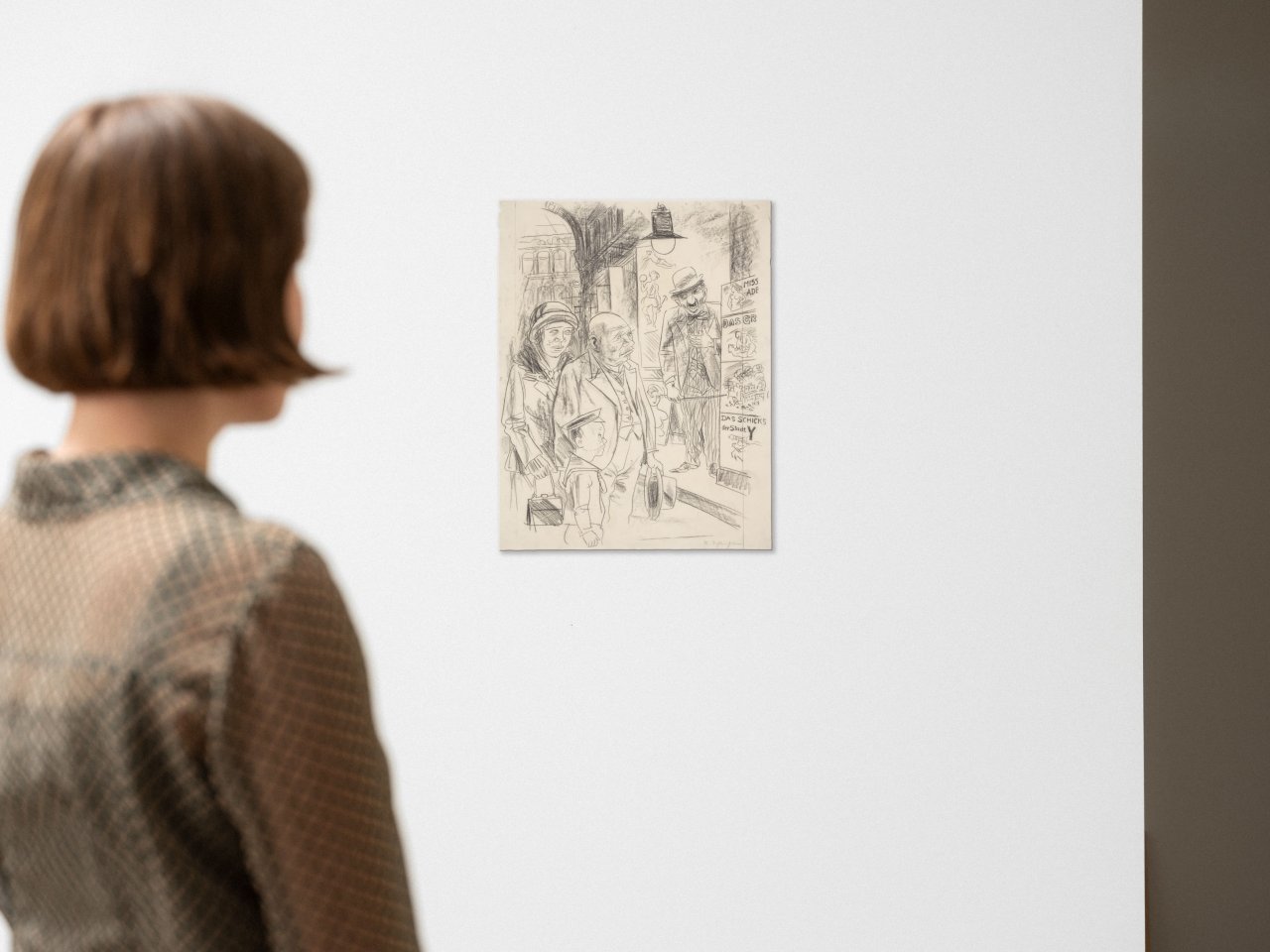 Auf diesem Bild ist das folgende Kunstwerk zu sehen: Rudolf Schlichter. Hereinspaziert. (Zu Walter Mehring. In Menschenhaut). 1924.