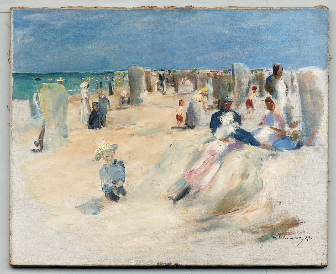 This picture shows the following artwork: Max Liebermann. ”Am Strand von Noordwijk”. 1908.
