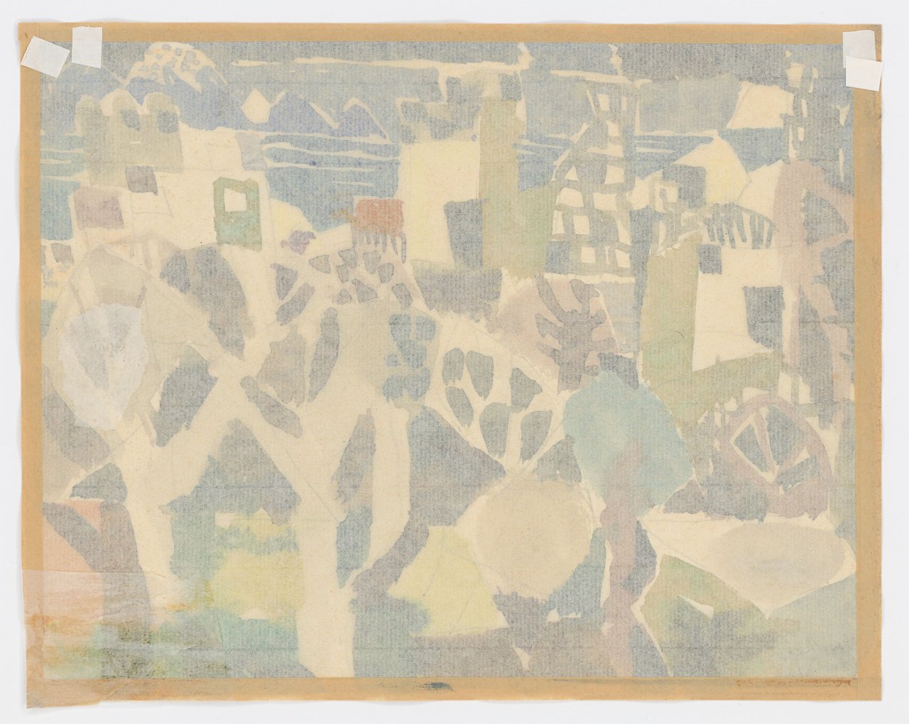 This picture shows the following artwork: Eduard Bargheer. Sant Angelo d'Ischia. 1957.