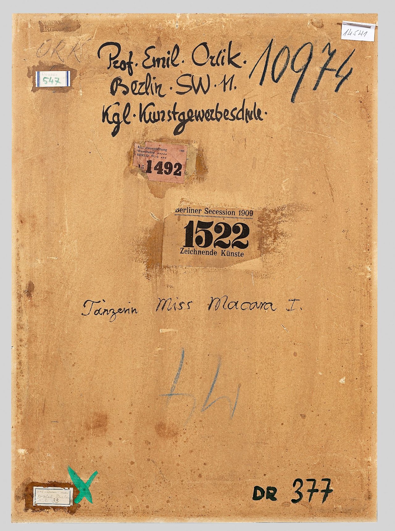Auf diesem Bild ist das folgende Kunstwerk zu sehen: Emil Orlik. „Tänzerin Miss Macara I“. Um 1909.