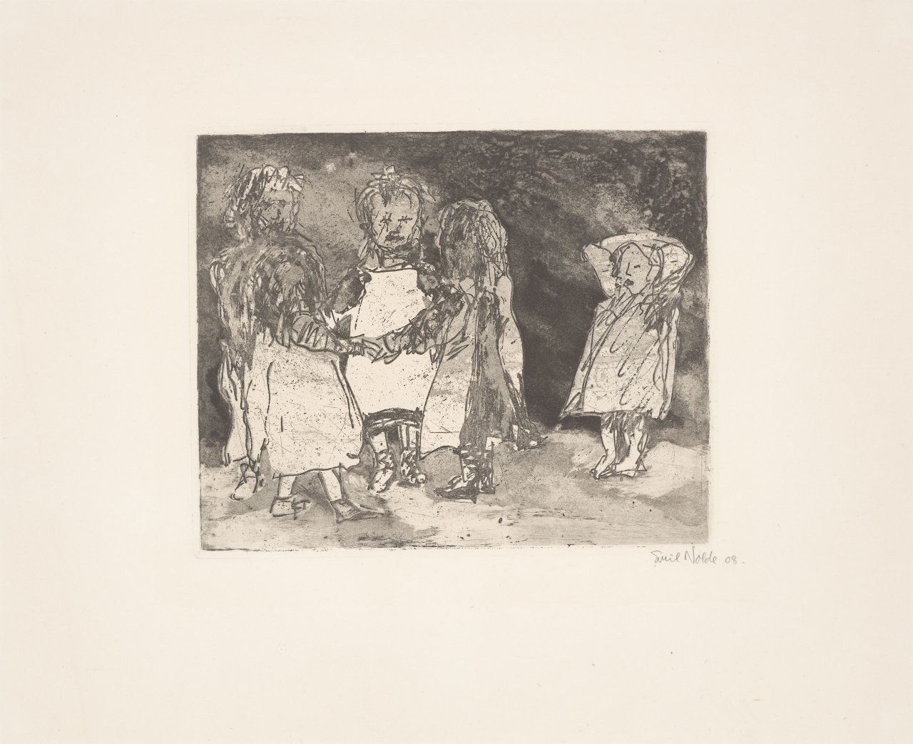 This picture shows the following artwork: Emil Nolde. „Ringelreihe“. 1908.