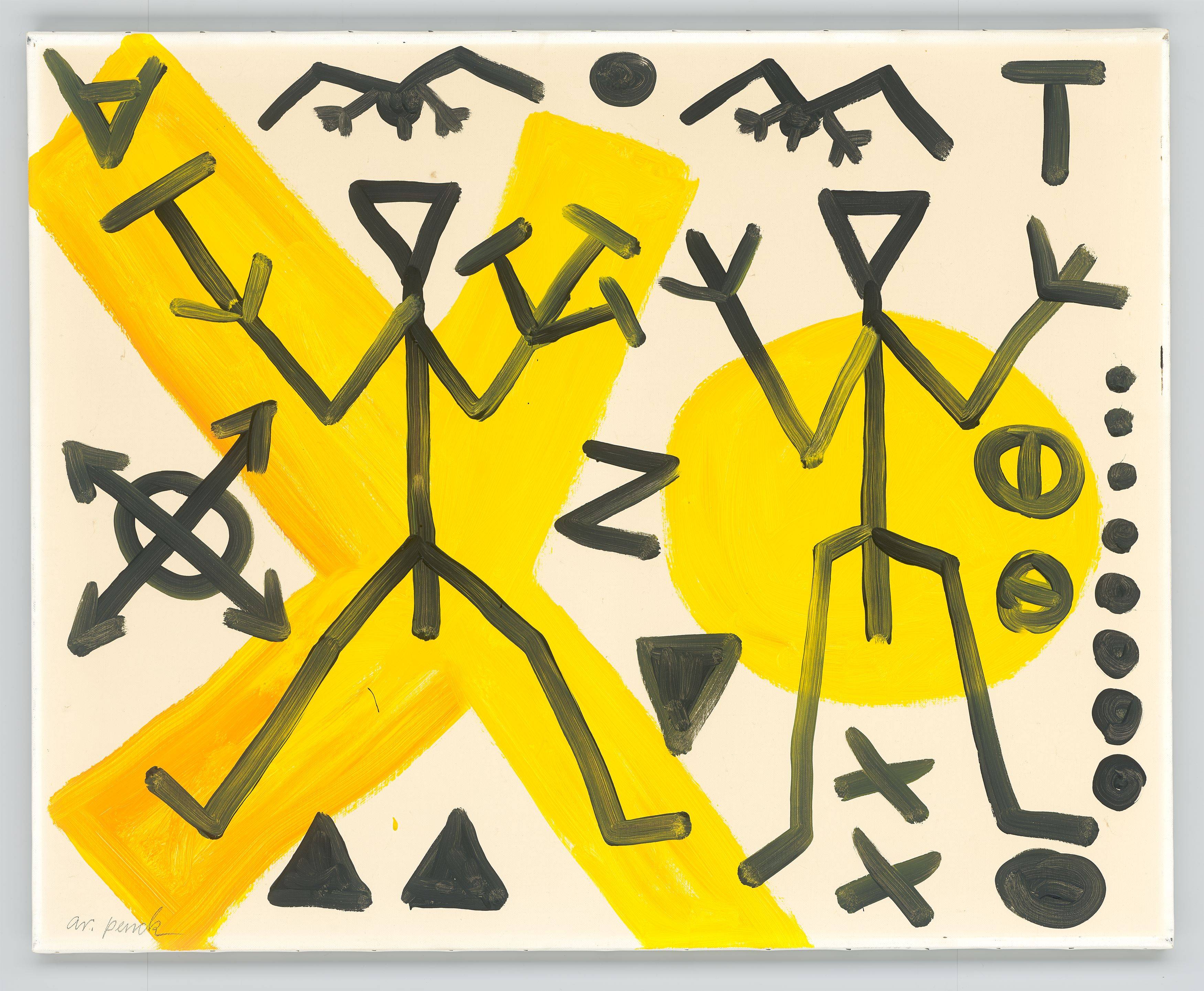 Auf diesem Bild ist das folgende Kunstwerk zu sehen: A.R. Penck. „CHARLY“. 1993.