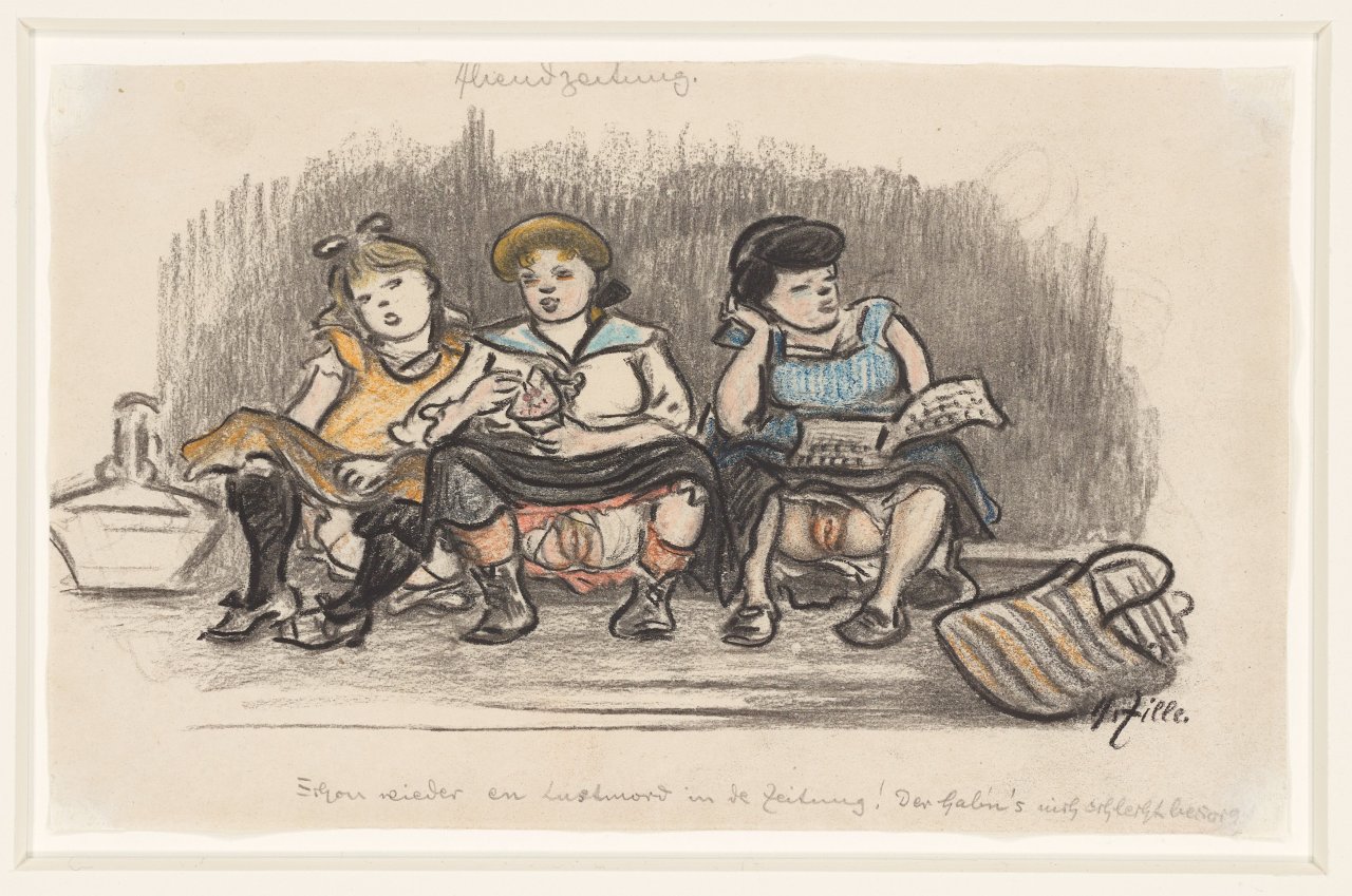 This picture shows the following artwork: Heinrich Zille. ”Abendzeitung”.