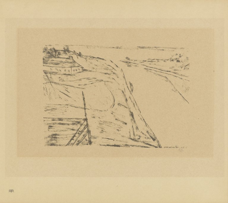 This picture shows the following artwork: Paul Klee. ”Blick auf einen Fluss”. 1912.