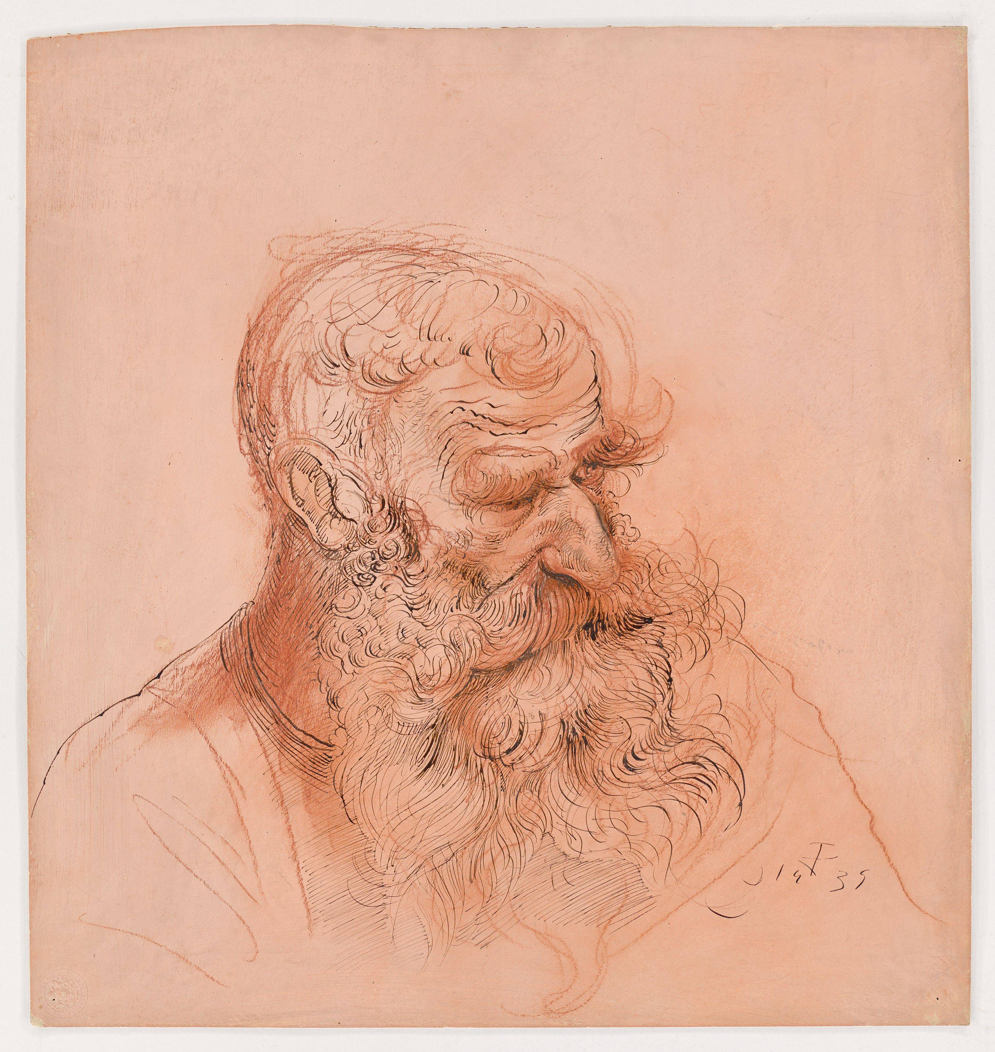 This picture shows the following artwork: Otto Dix. ”Bärtiger Bauer III”. 1939.